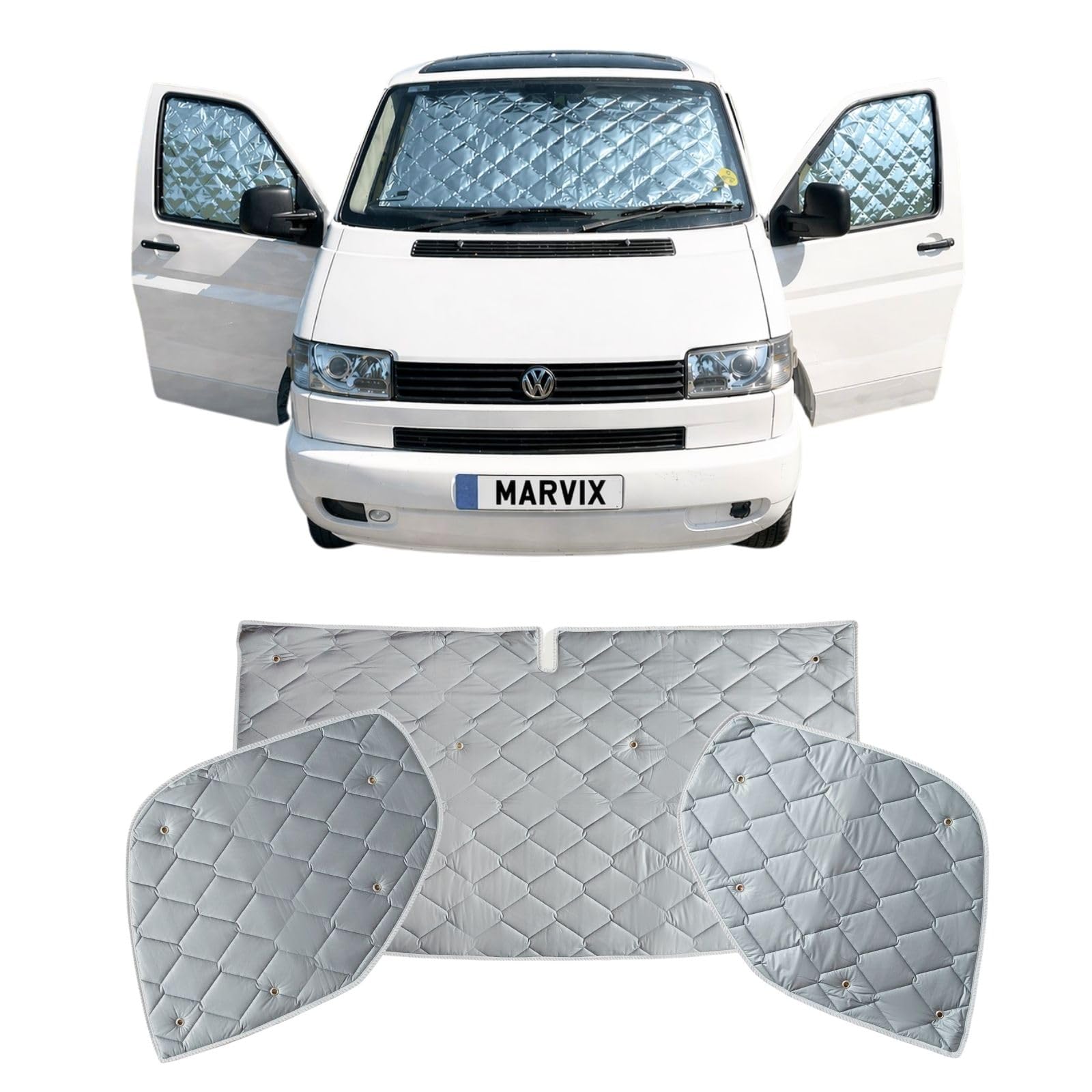 Marvix Tenda termica per cabina interna, 9 strati, copertura termica per camper VW T4