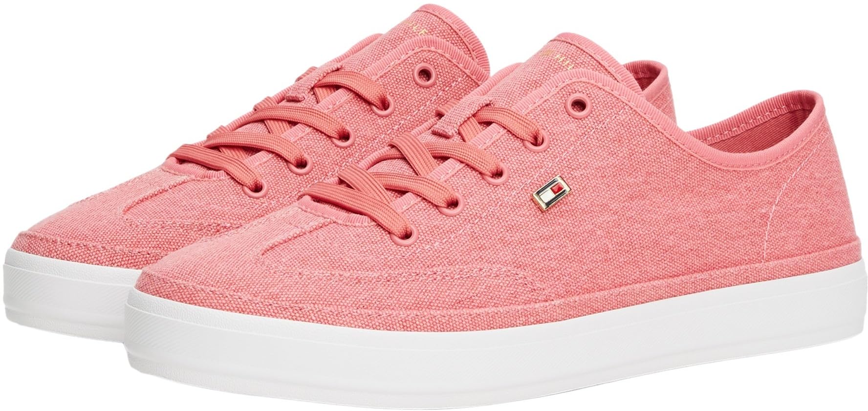Tommy Hilfiger Sneaker con Suela Vulcanizada Mujer Washed Canvas Low Top