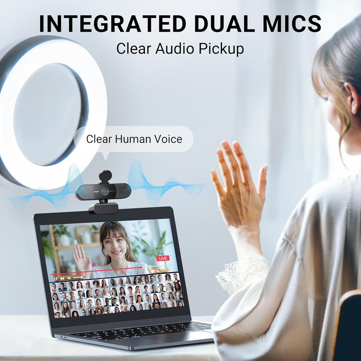 EMEET C960 AF Webcam software compatibility logos