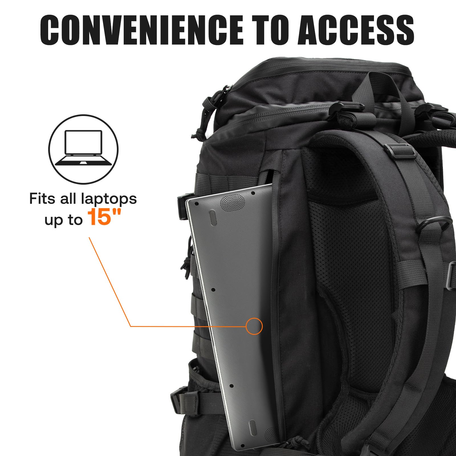 Jueachy Mochila Táctica EDC para Hombre: Mochila Militar de Asalto de 30 Litros con Sistema MOLLE Ideal para Senderismo Gimnasio Trabajo y Desplazamientos Diarios