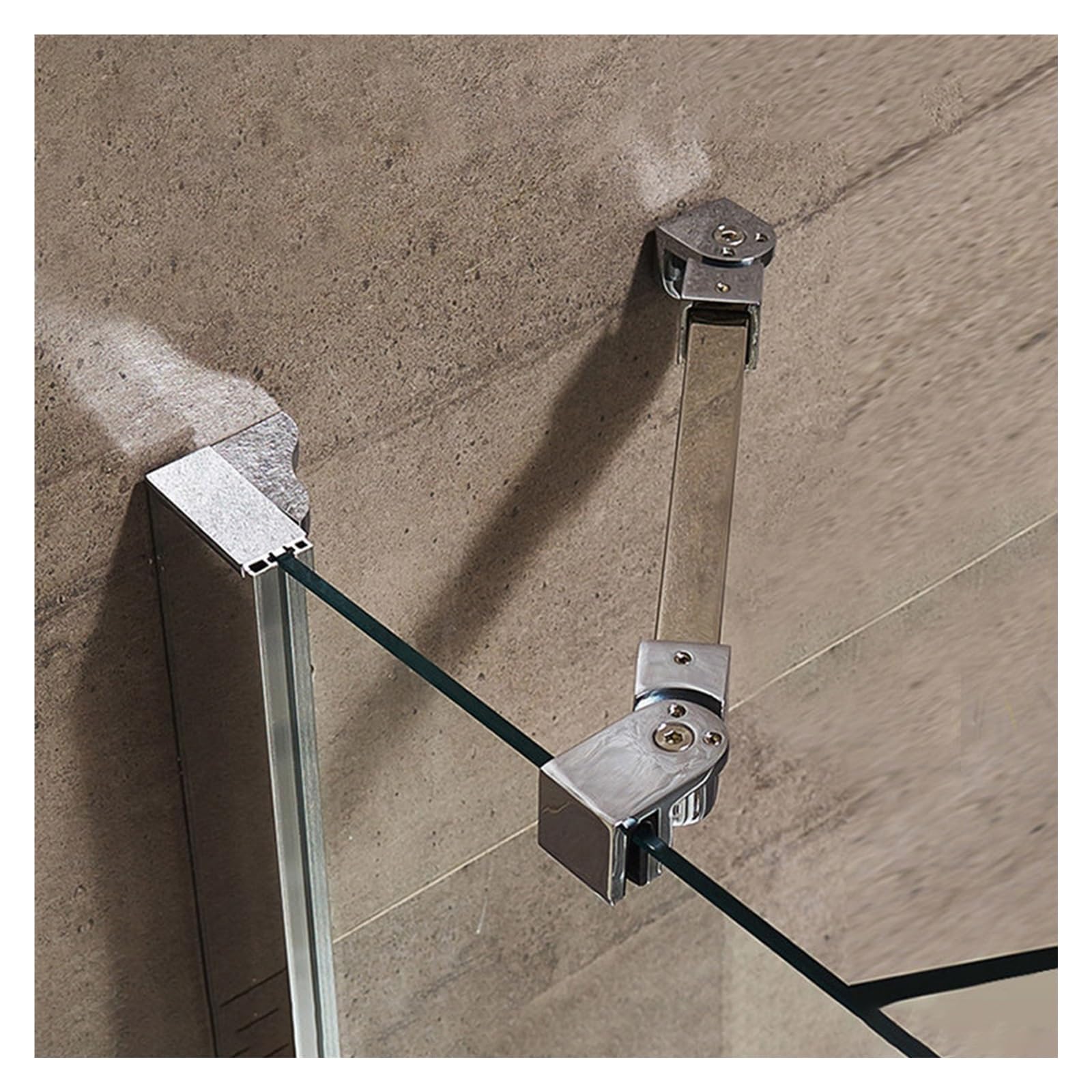 Haixhx One Color Adjustable Shower Glass Support Bar, Wall To Glass Stabilizer For Frameless Shower Door, 304 Stainless Steel Bracket For 6-10Mm Glass Panels(L 150Cm(59In))