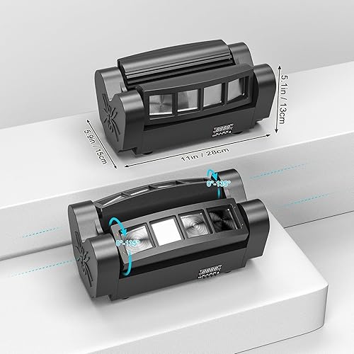 Vista 14 de U`King Spider - Luces de cabeza móvil 8x10W LED Beam DJ luces RGBW activadas por sonido y control DMX-512 para fiesta, pub, festival, discoteca