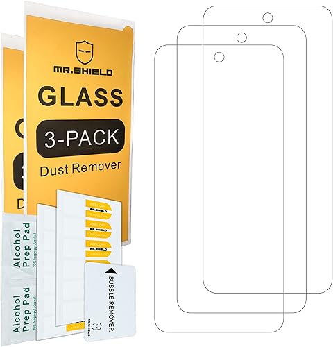 Miniatura 2 de Mr.Shield [Paquete de 3] Protector de pantalla para Motorola Moto G Power 5G (2023) [No apto para versión 2020-2022] [Vidrio templado] [Vidrio