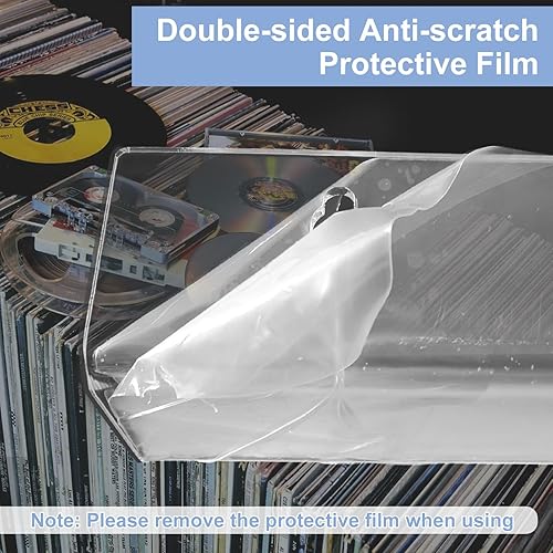 Miniatura 7 de Paquete de 10 estantes de discos de vinilo transparente para montaje en pared, soporte para discos de acrílico para exhibir tu lectura diaria de LP