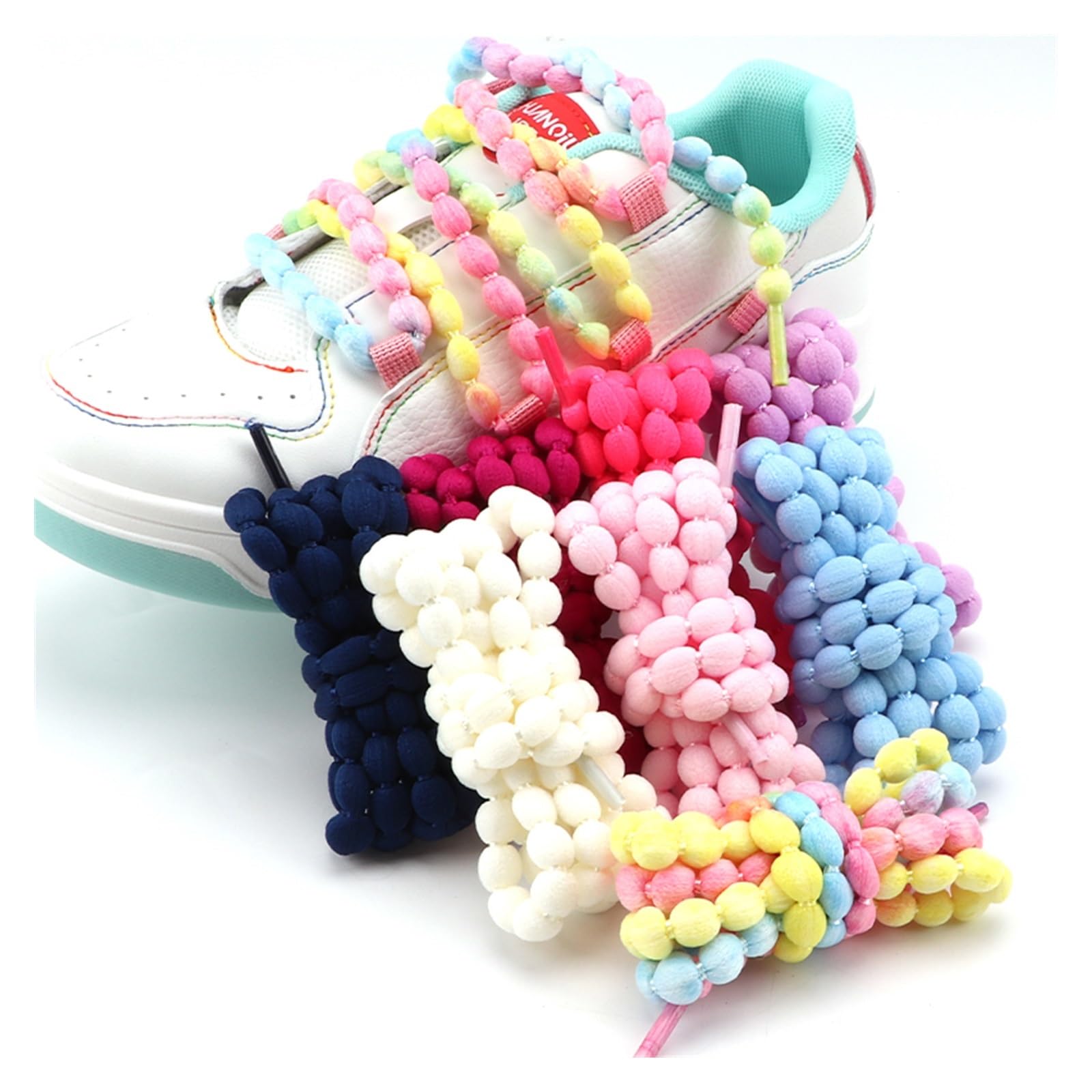 Cordones, Redondo for Zapatos Cordones Hombres Mujeres Zapatillas Lindos Accesorios con Cuentas(Navy Blue,160cm)