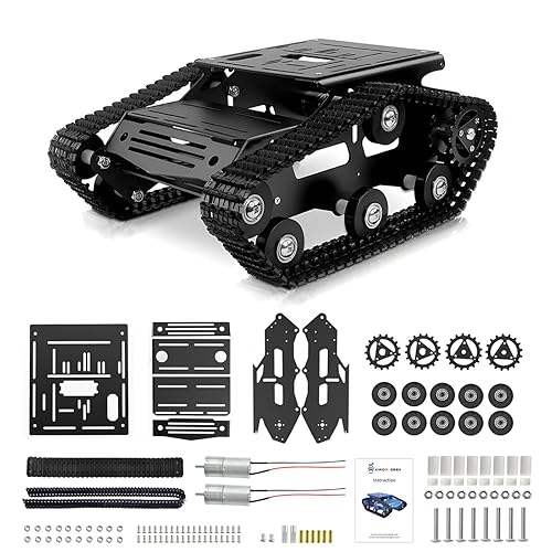 Robot Tracked Tank Car Chassis, Shock Absorbing Robot Chassis Full-Metal