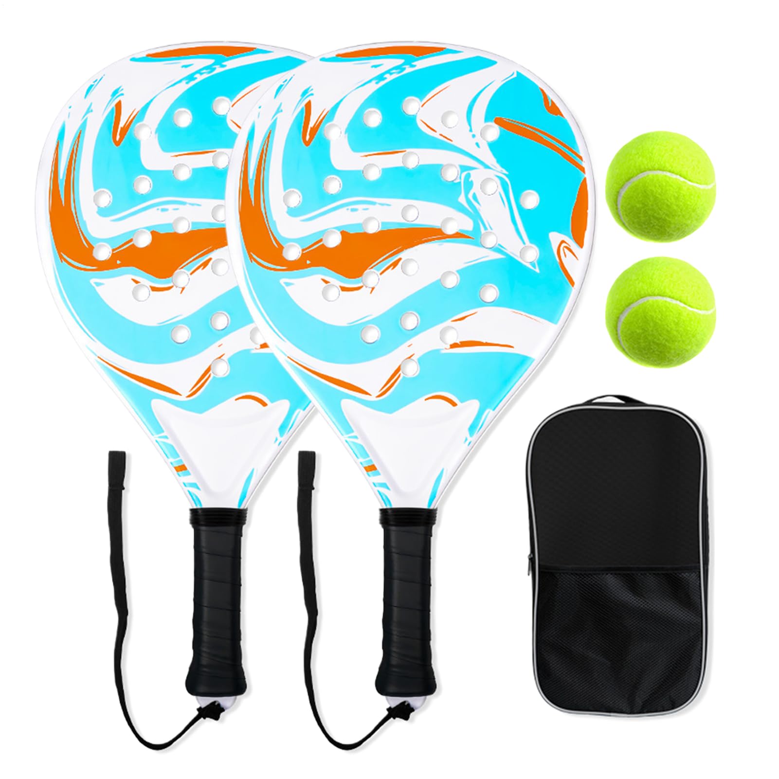 Racchetta per pickleball per bambini, leggera in fibra di carbonio, antiscivolo, per uomini, bambini, adulti, sport, spiaggia, parco, giardino, scuola, vacanze