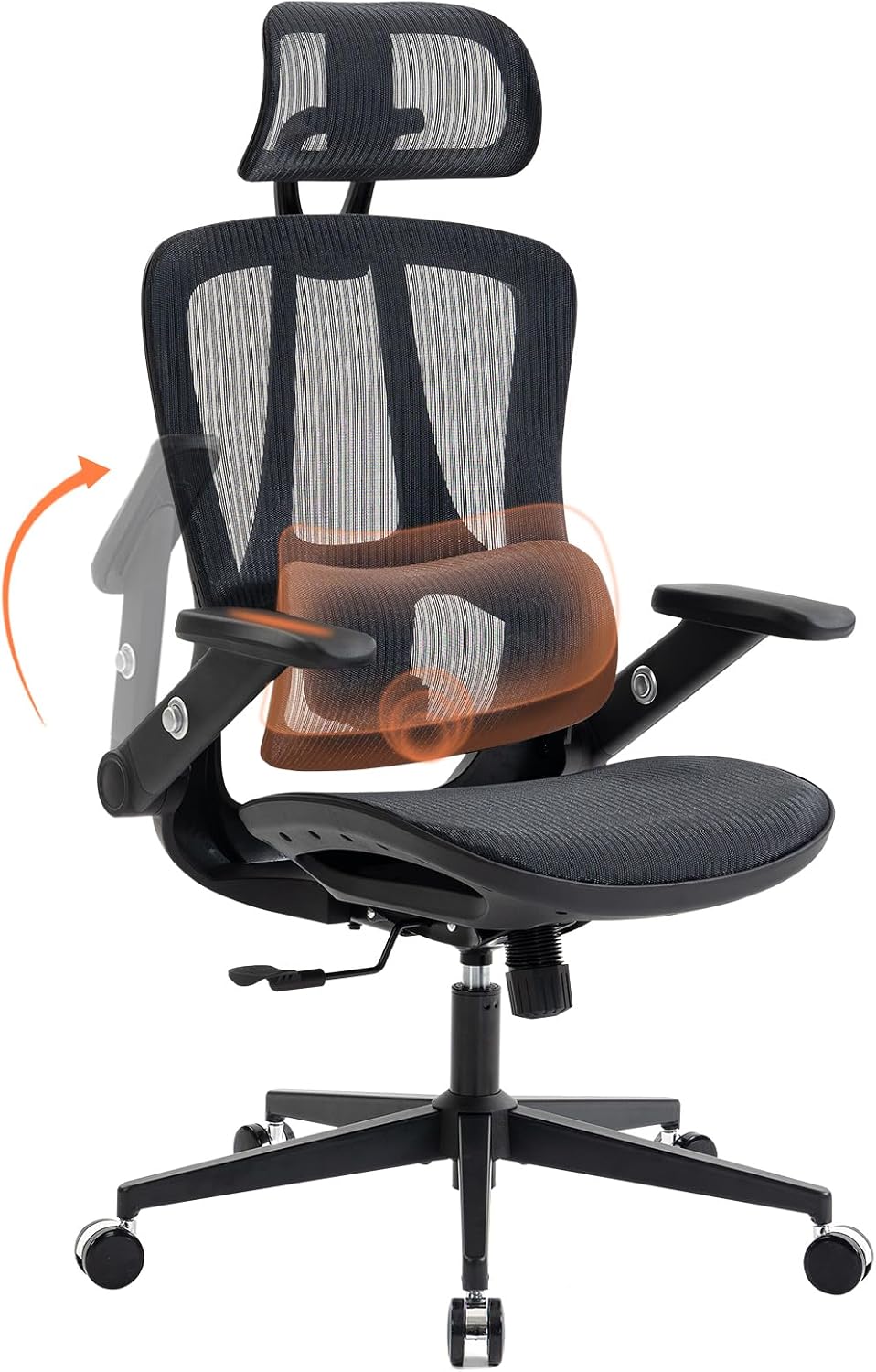 LAIAN Dynamic Lumbar Mesh Chair with 135 Degree Recline