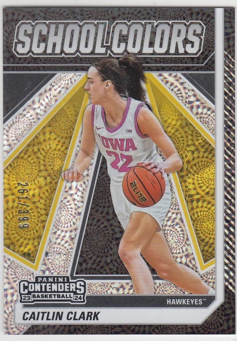 Basketball Trading Card 2024 Panini Caitlin Clark NIL College Collection School Colors Vortex #SC4 Caitlin Clark EX++ Excellent++ 261/399