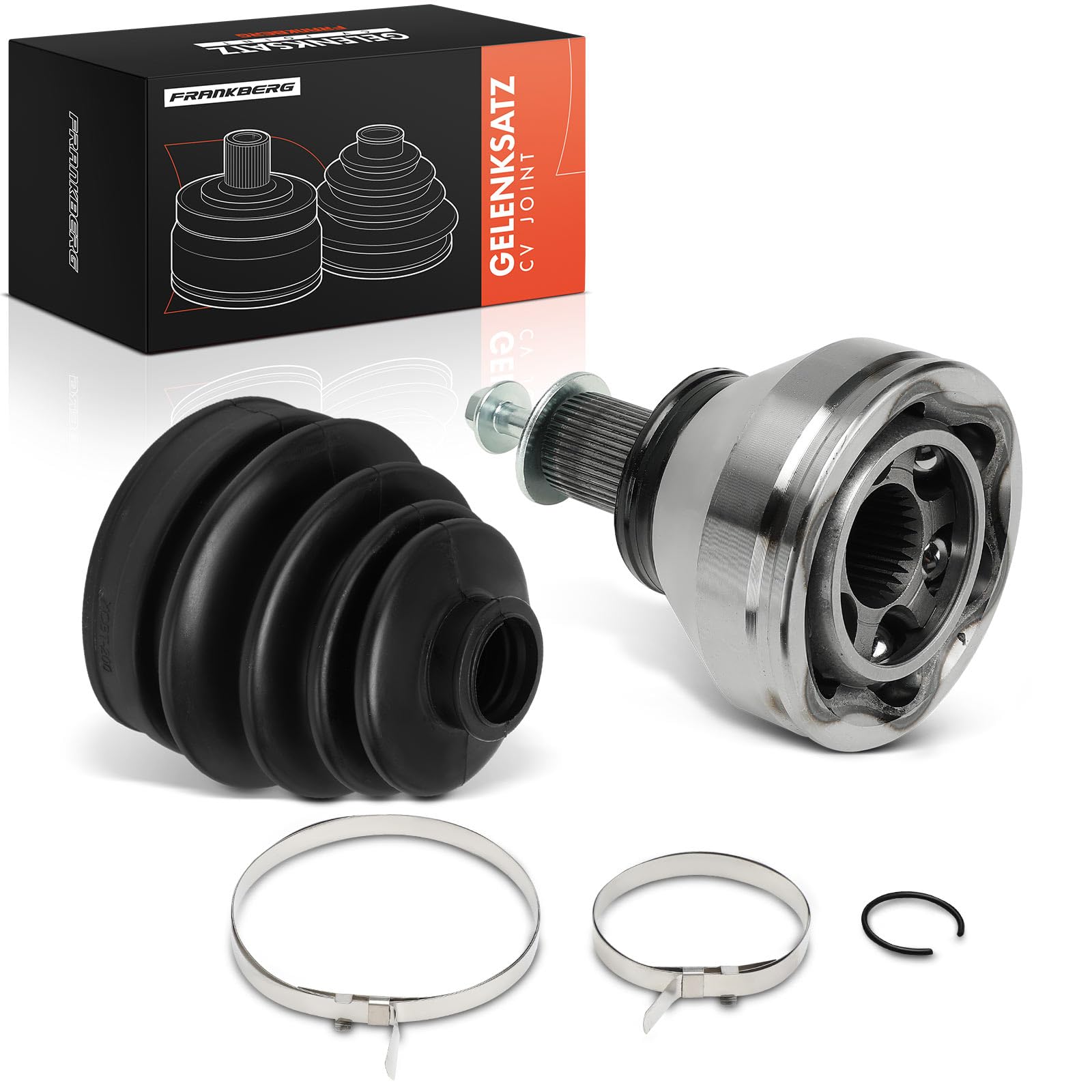 Frankberg Kit de junta homocinética lateral de la rueda delantera LR003159 | Compatible con: S80 II 124, S60 II 134, XC70 II 136, XC60 156, Freelander 2 Furgoneta L359, Freelander 2 L359