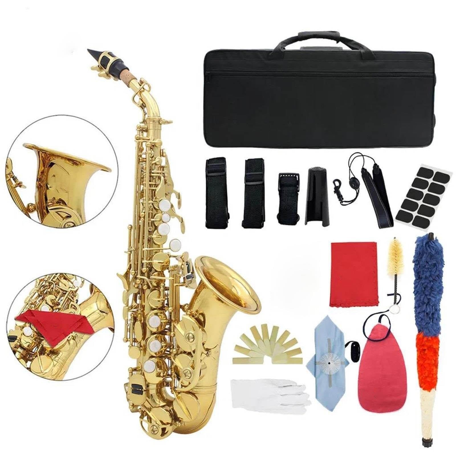 Saxophone Saxophone B Plat Laiton Avec Manche Etui