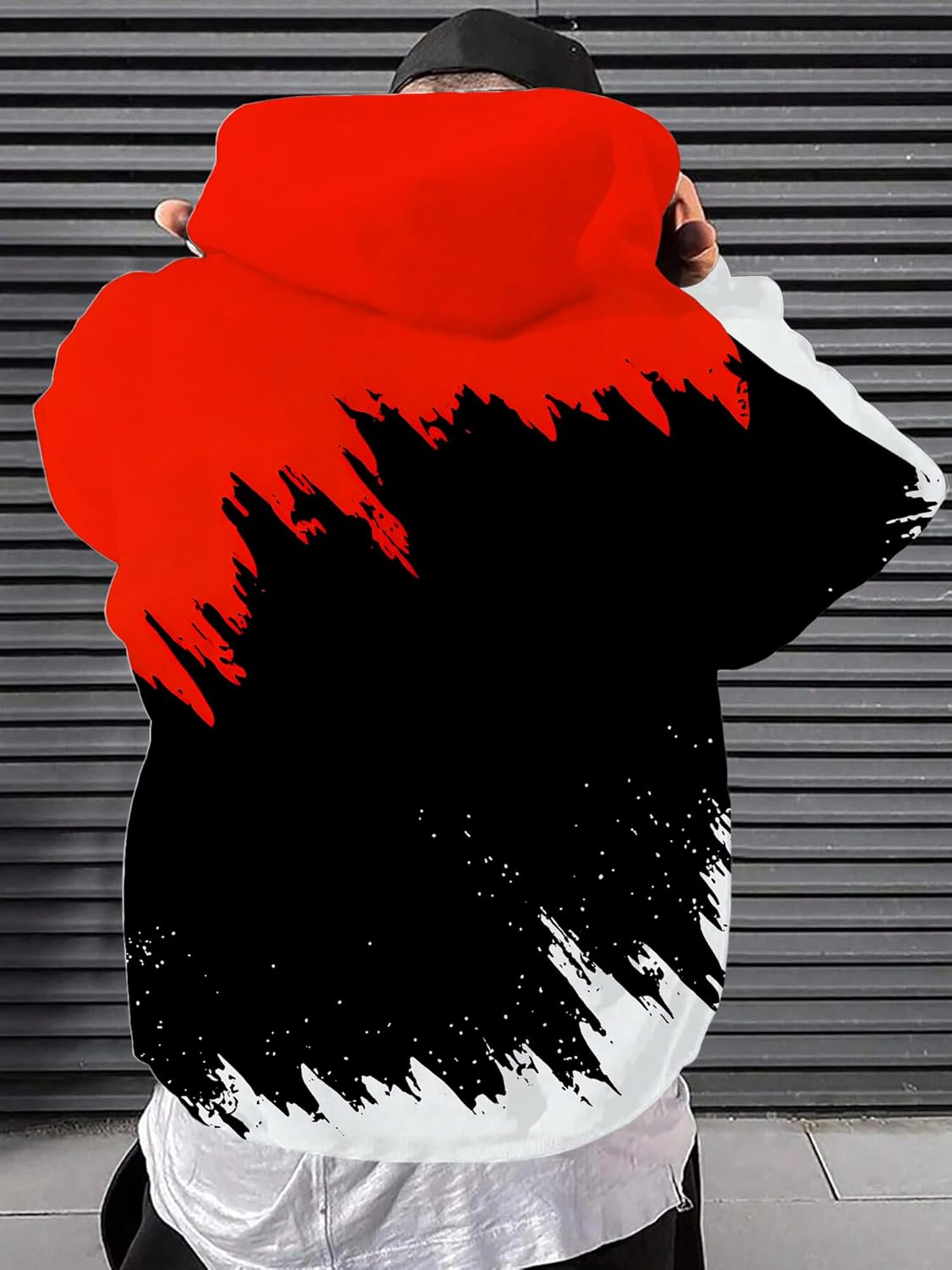 Men's Novelty Print Hoodie Stylish Graphic Sweatshirt for Men - Image 2