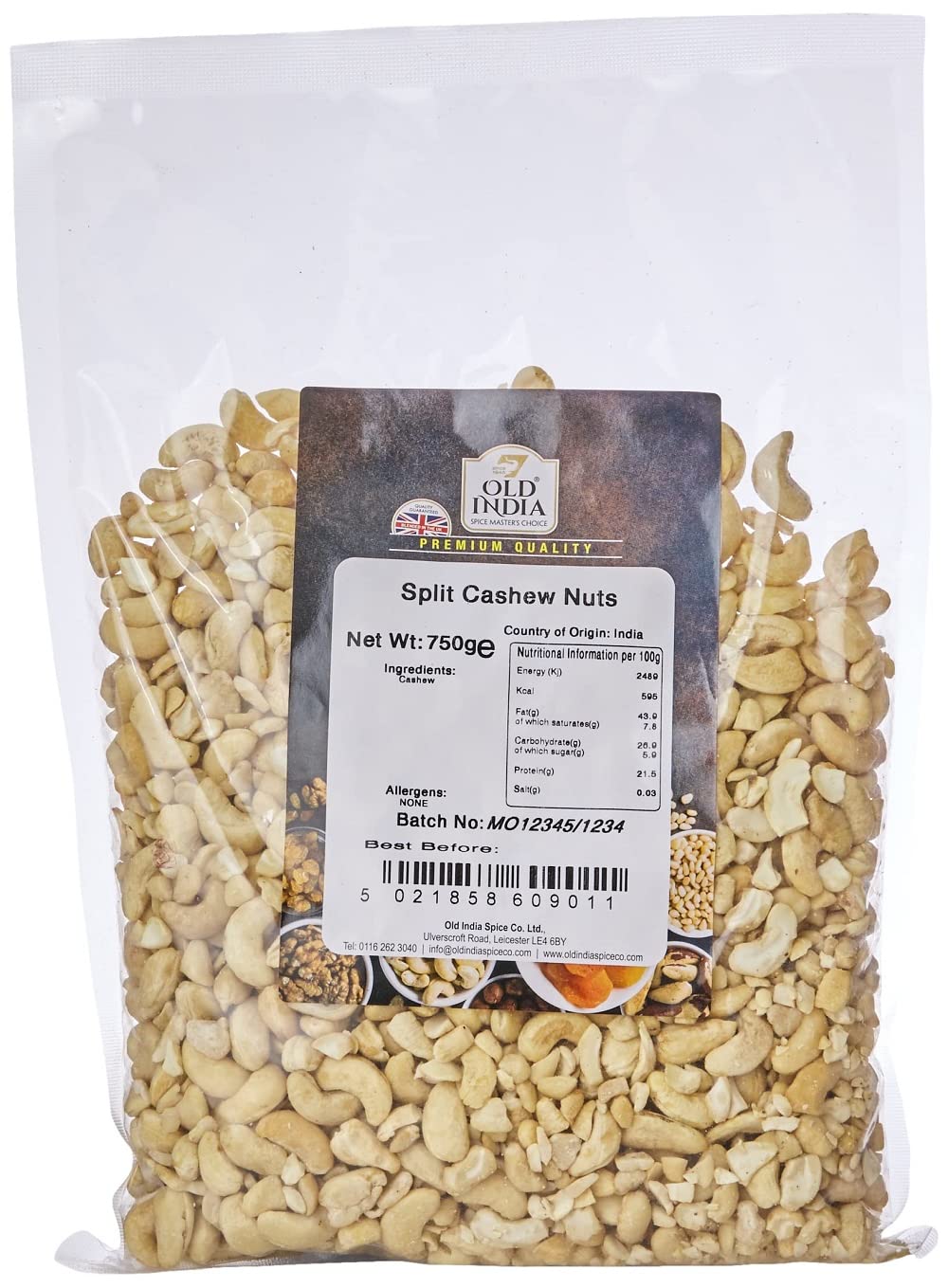 Old India Split Cashew Nuts 750g