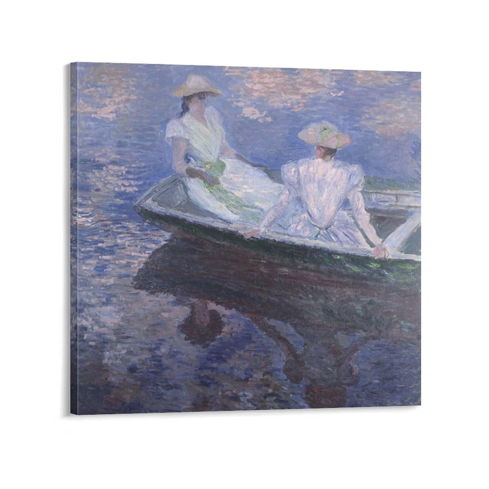 Amazon.co.jp: クロード・モネ 舟遊び プリント キャンバス 絵画 壁