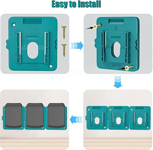 Miniatura 5 de Crtbelfy Soporte de Montaje para Batería Compatible con Soporte de Enchufe de Batería Makita de 18V Adecuado para Baterías BL1860 BL1850 BL1840