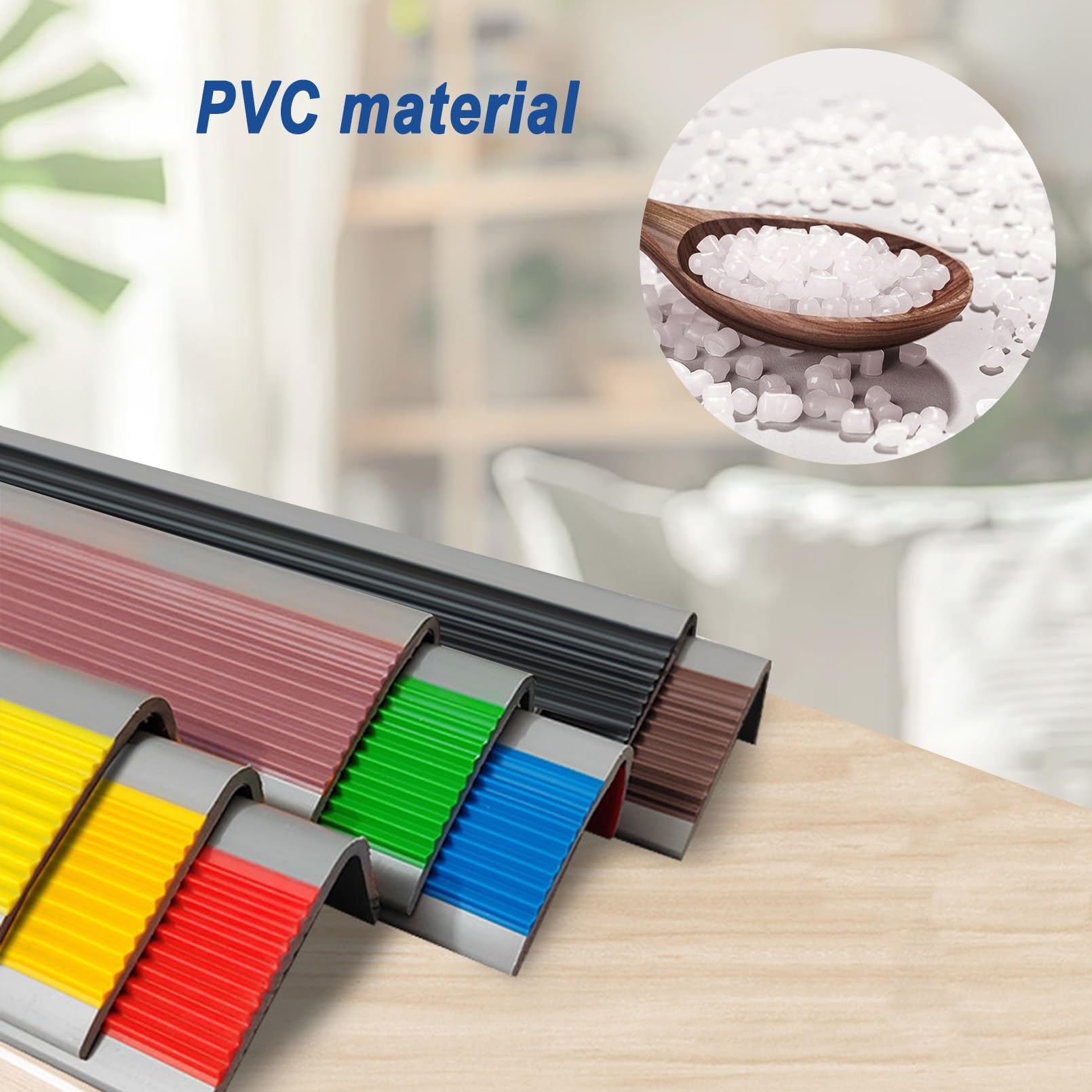 Perfil de PVC Autoadhesivo de Borde Para Escaleras, Protector Nariz de Escalera de Caucho Forma de L, Para Escalones de Escaleras Y Borde de Piscina, Tiras Antideslizantes Para Peldaños(Grayish red,3m