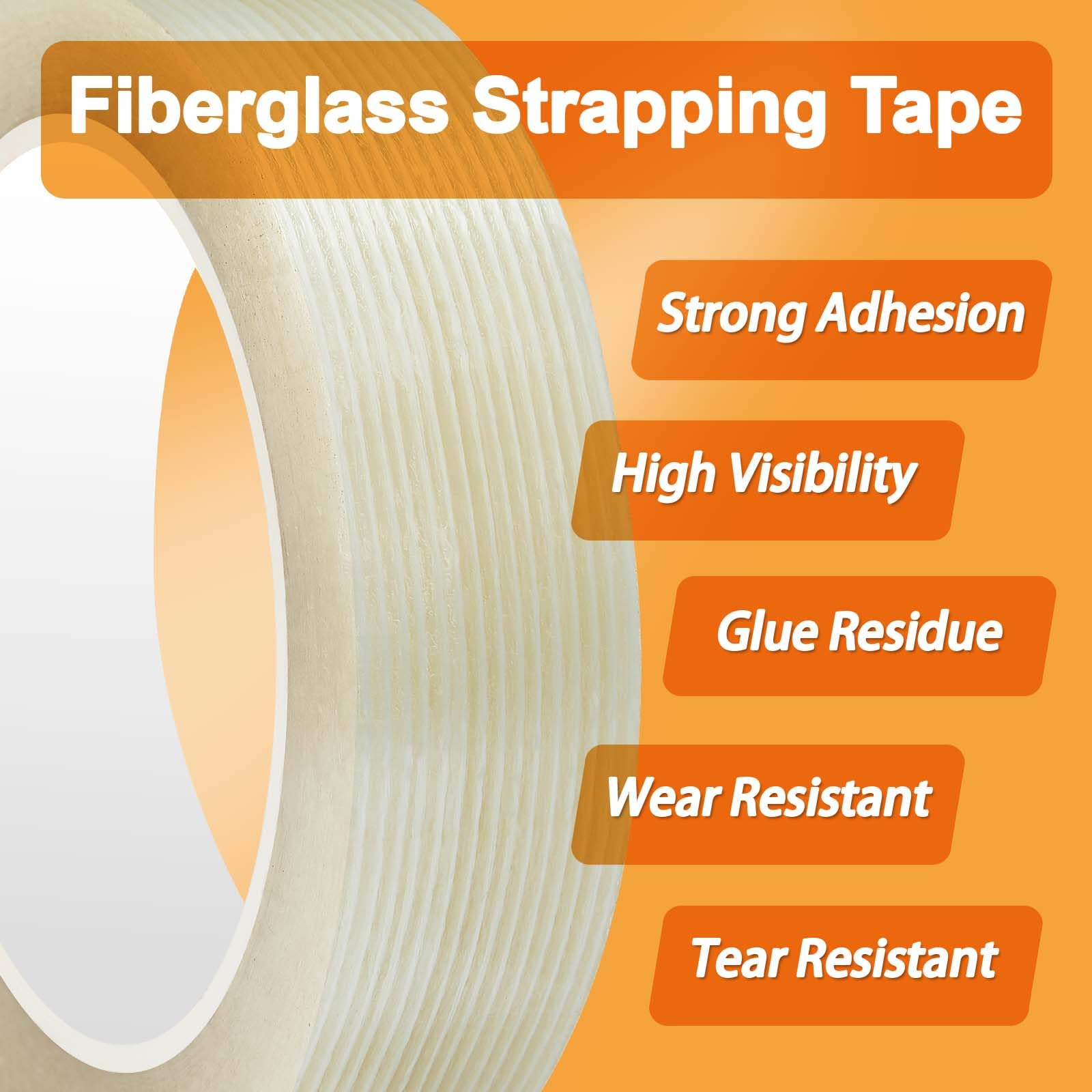 Heavy Duty Filament Tape - 2 Rolls 1 Inch -4