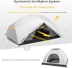 Naturehike Mongar 2 Person Backpacking Tent 3 Season Camping Ultralight Lightweight Tent Double Layer Free Standing Tent for Camping Hiking Cycling