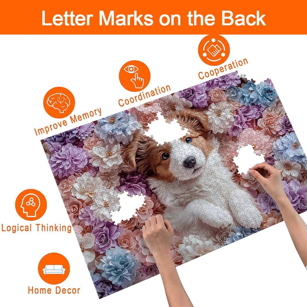 Puzzle Perro, Puzzle 1000 Piezas, Rompecabezas, Regalo Mujer, Decor -8450