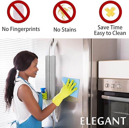 Miniatura 8 de MRKG Juego de 6 fundas para manija de puerta de refrigerador, talla única, mantiene tu aparato de cocina limpio de manchas, goteo, manchas de