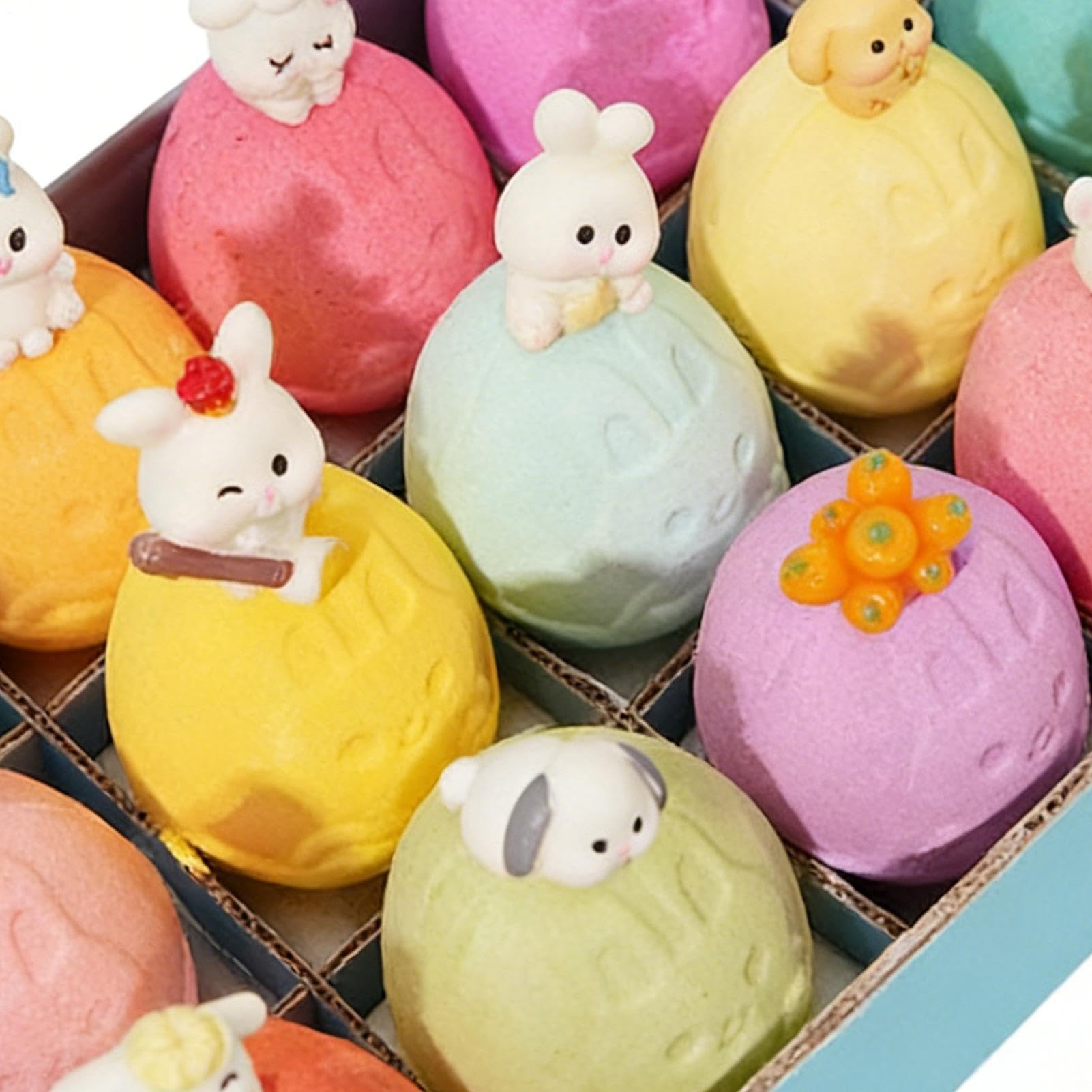 Bagnoschiuma con per Bambini 15 Pezzi Tema Coniglietto Bagno Schiuma | Set di Palline da Bagno per Bambini per Regalo Vacanze Viaggio Bagno Casa Hotel Regalo Bambini Ragazze Ragazzi