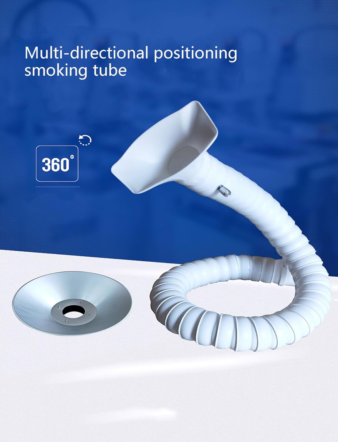Flexible Welding Fume Extraction Arm with Swivel Joints & Ventilation Hood - Self-Supporting Soldering Extractor (5 x 100cm/2 x 39.4") for Efficient Airflow and Safety