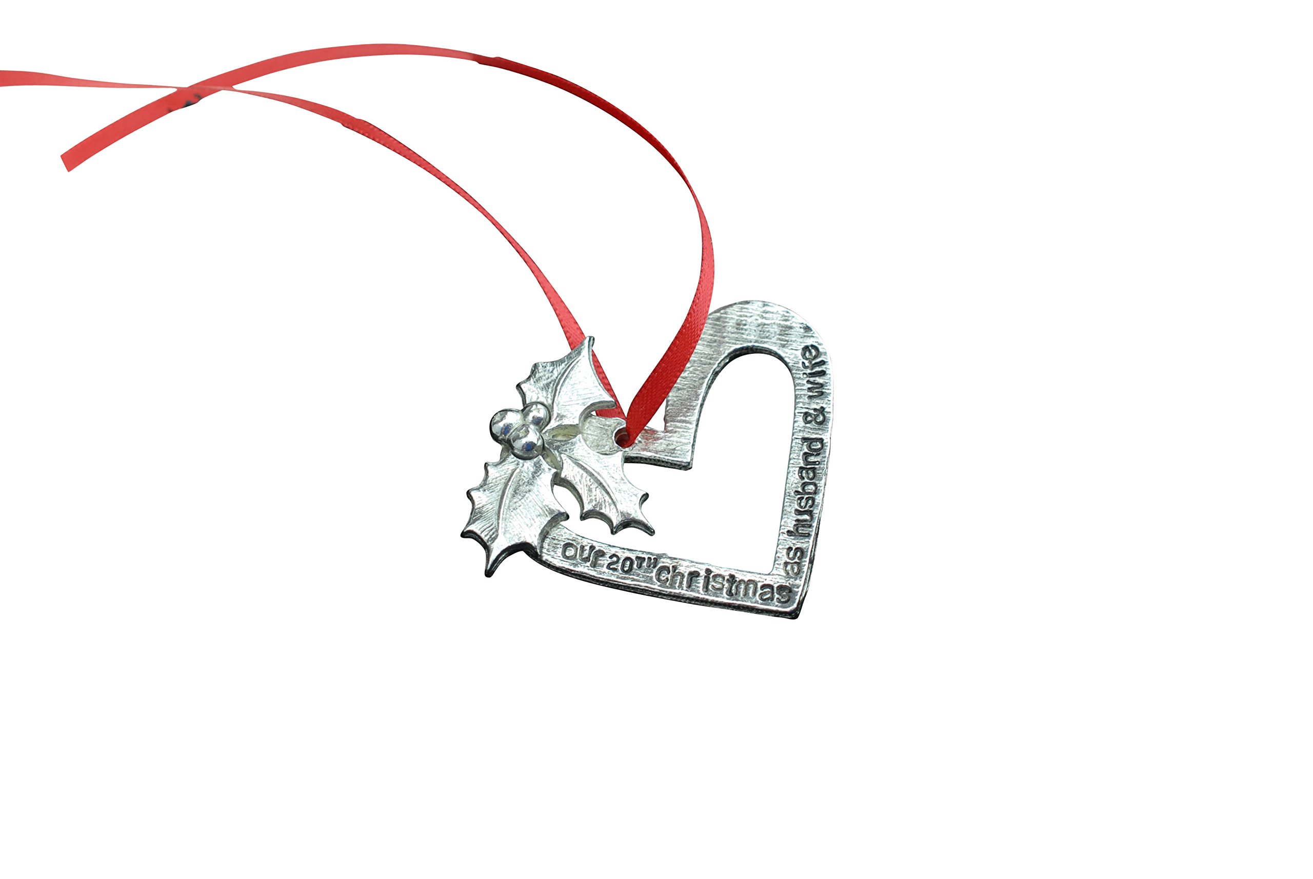 Pirantin Black Our 20Th Christmas As Husband & Wife - 20 Year Wedding Anniversary Christmas Tree Decoration