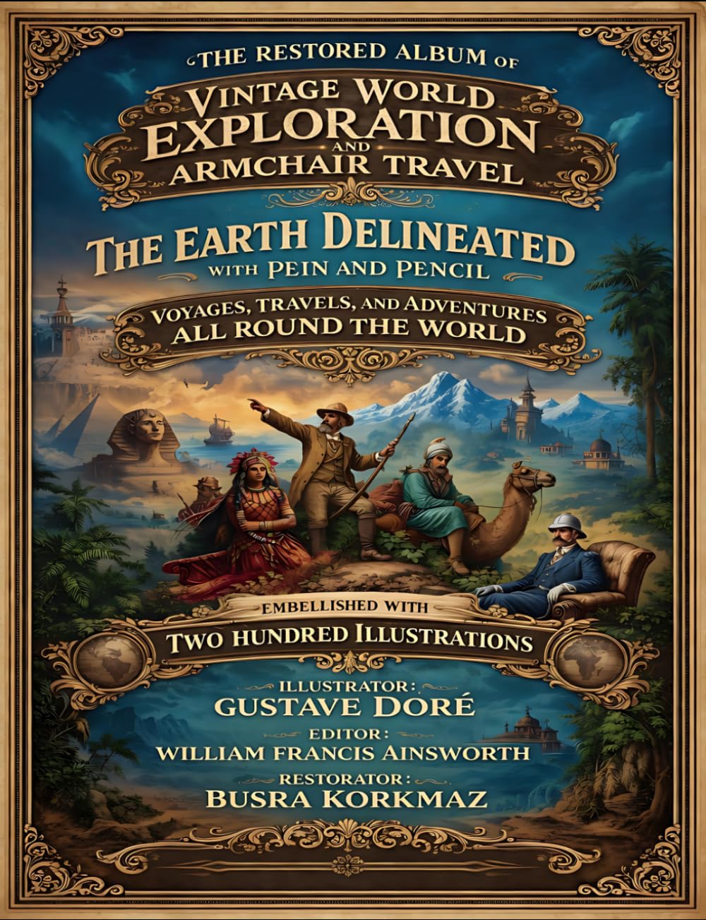 The Restored Album of Vintage World Exploration and Armchair Travel: The Earth Delineated with Pen and Pencil-Voyages, Travels, and Adventures All ... with Two Hundred Illustrations