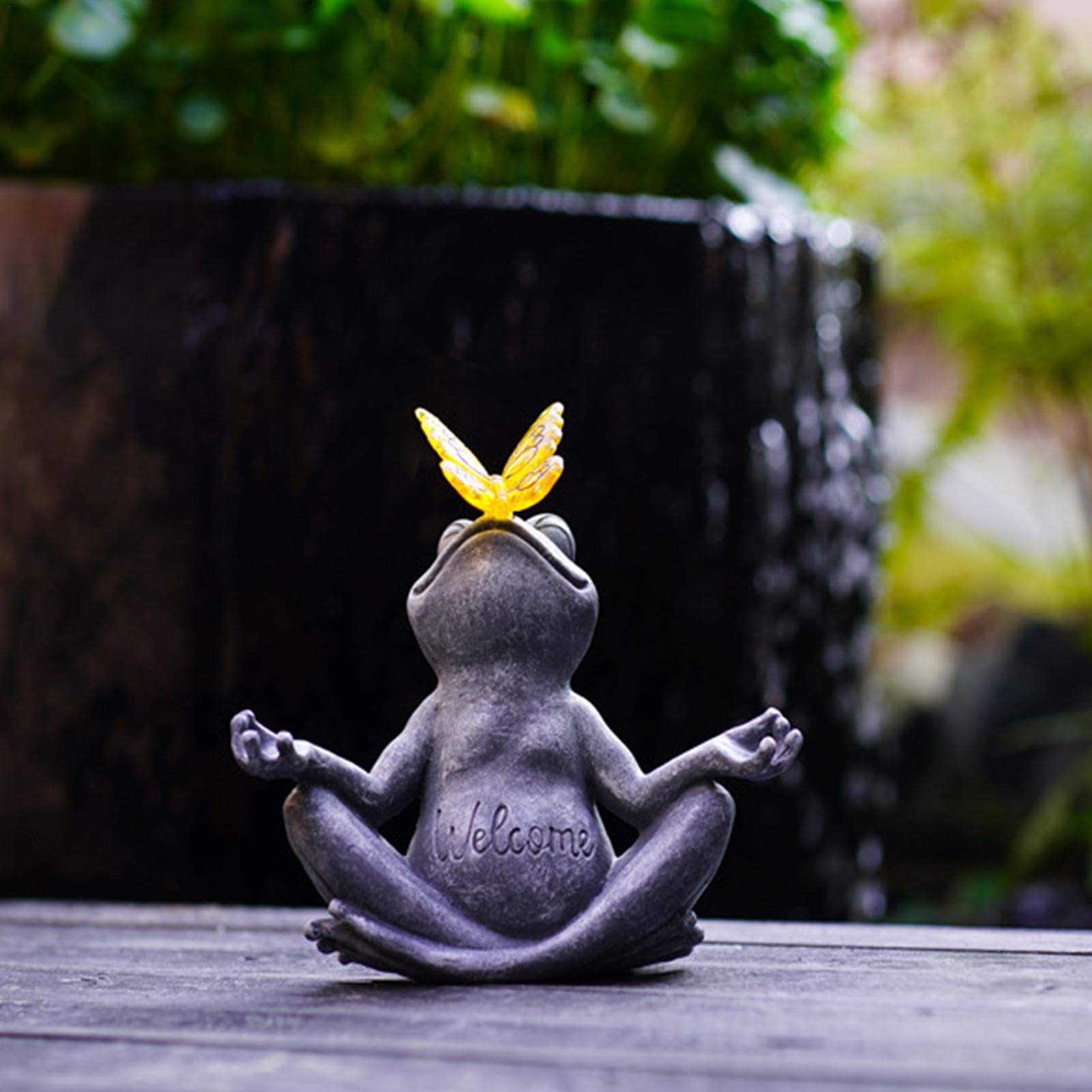 Figurine de grenouille à énergie solaire pour décoration de jardin et terrasse