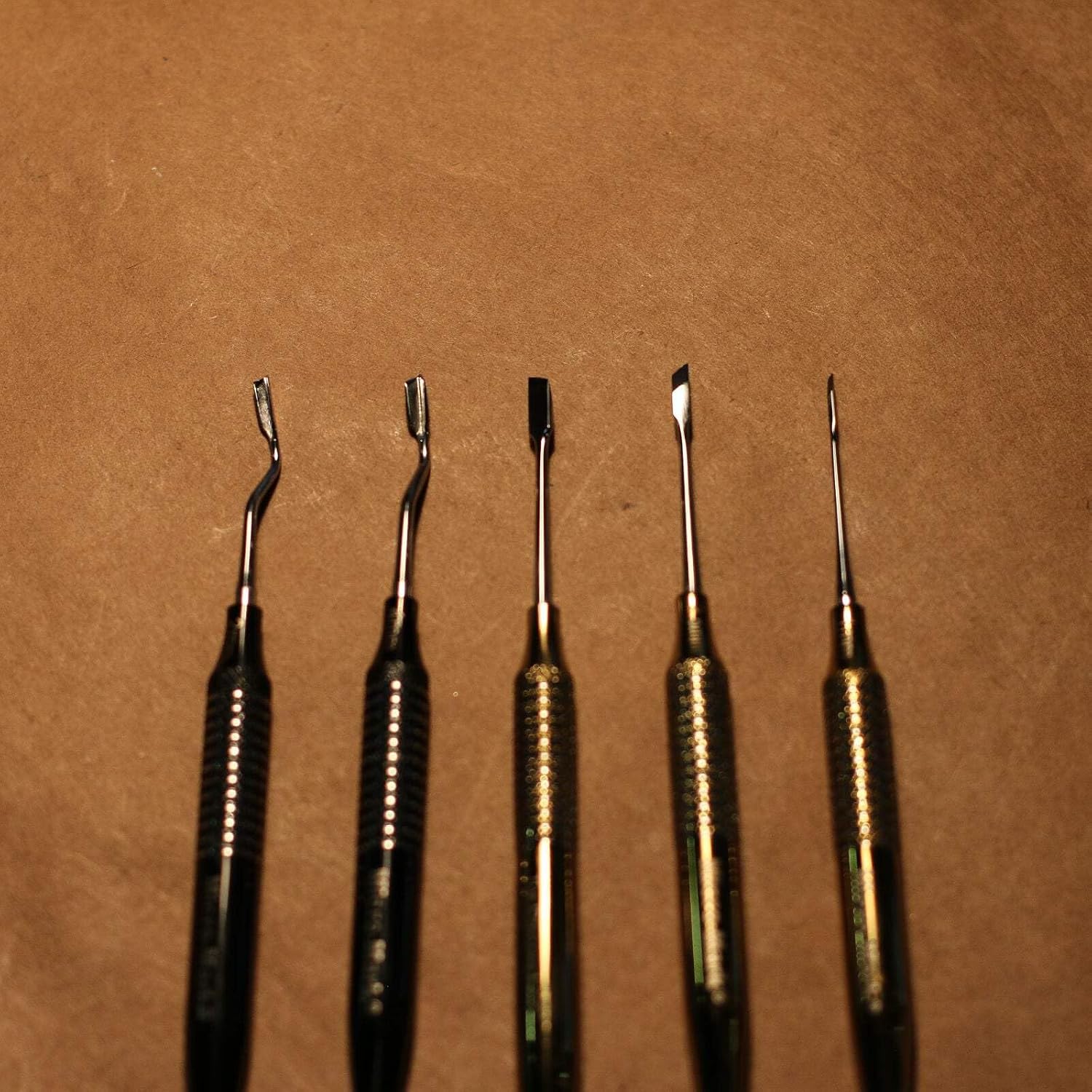 Micro-Mark 15 PC. Assortment “Premier Elite” Chisel and Gouge Set, Titanium-Plated,Black