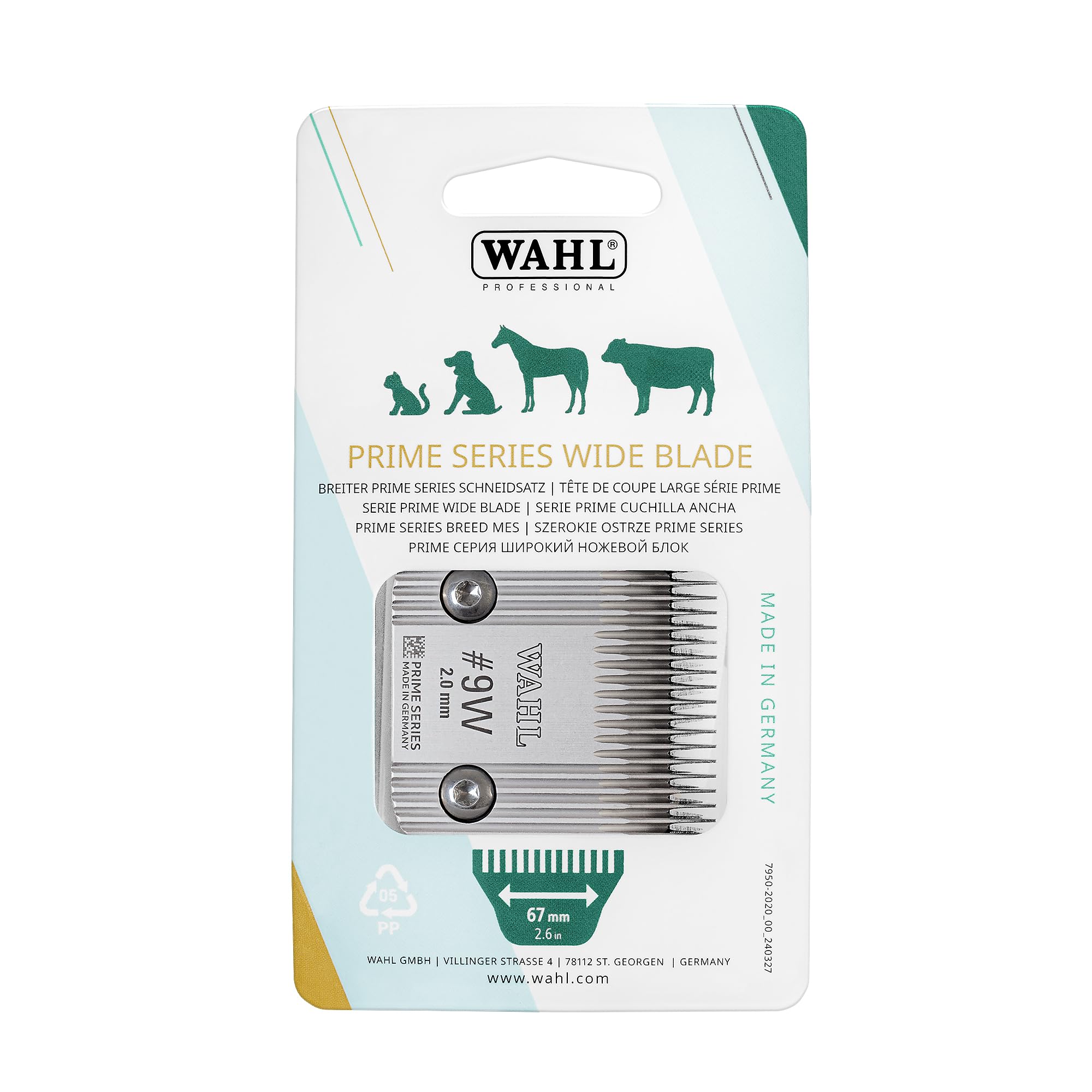 Wahl #9W Prime Series Wide Blade, Designed for Wide Cutting Medium Length Pet Clipping, High Performance Powerful Clipping - Image 2