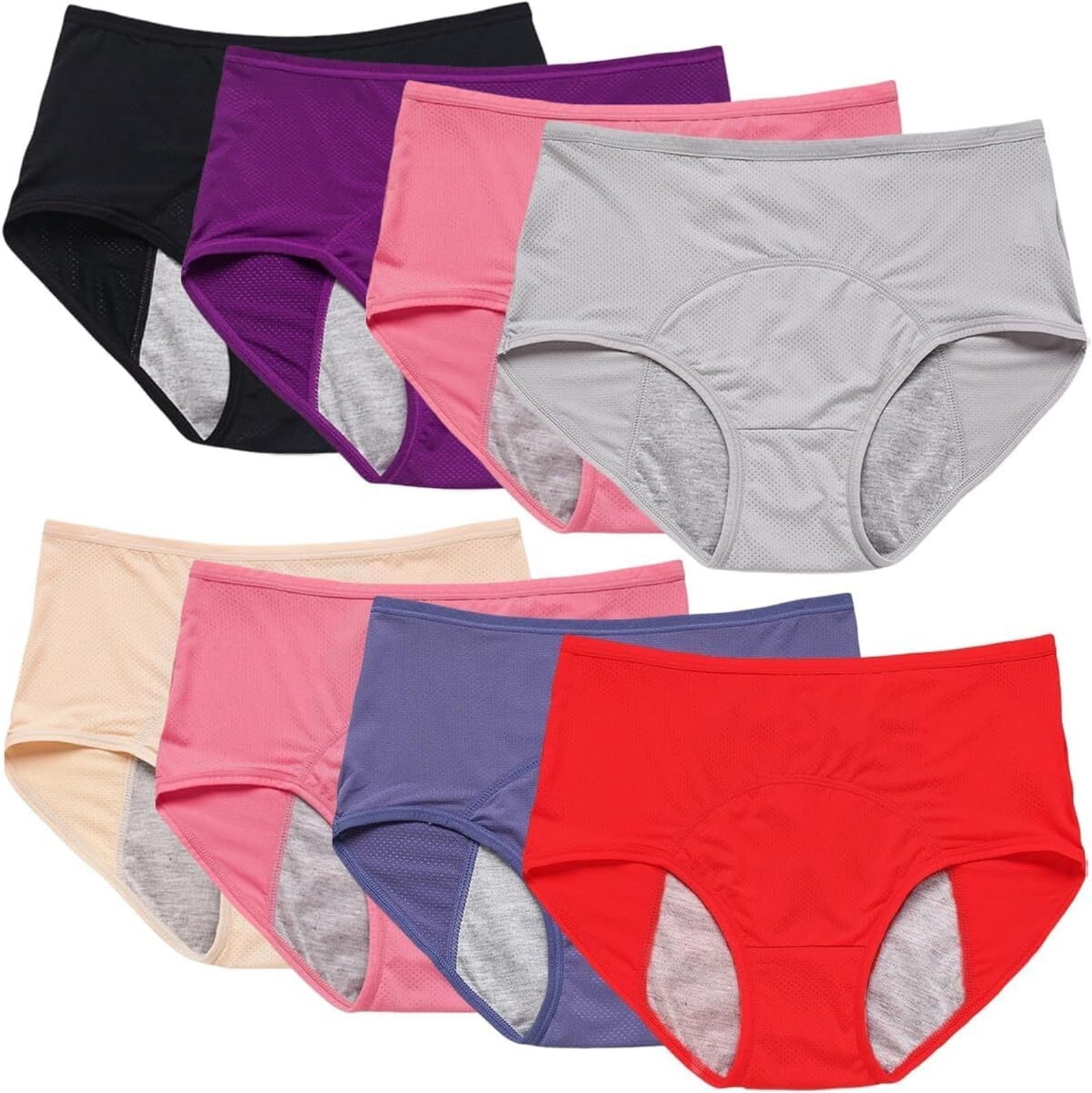Ropa Interior Antifugas For Mujeres Mayores De 60 Años: Braguitas Menstruales De Malla Transpirable, Lavables Y De Cintura Alta
