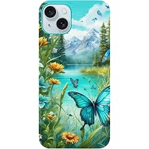 Apple iPhone 13 ile Uyumlu Kamera Korumal  HD Bask l  Silikon K l f, Kelebek Desenli