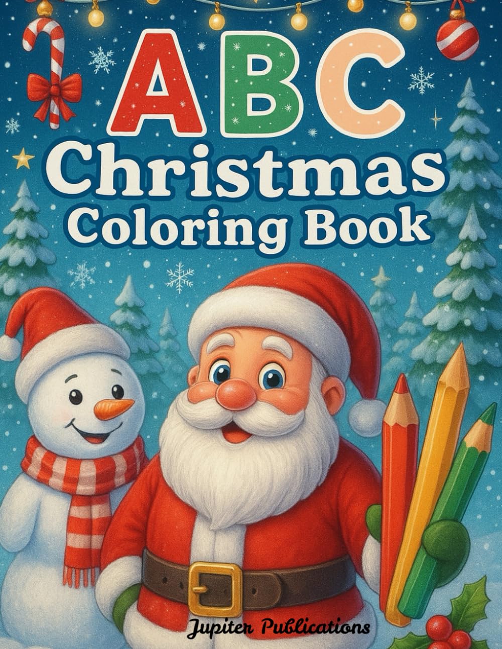ABC Christmas Coloring Book: Easy & Adorable Festive A-to-Z Coloring Fun for Little Learners