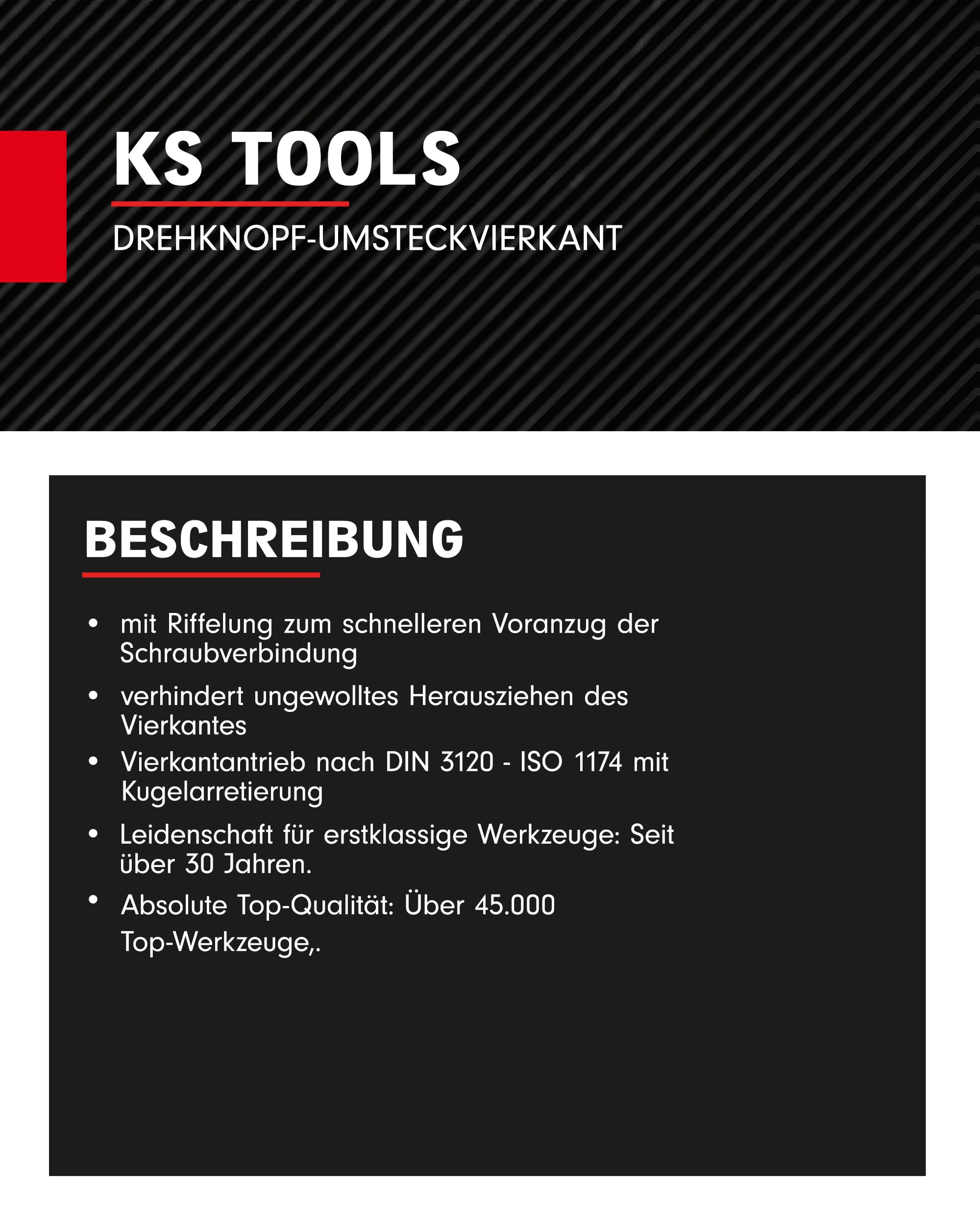 KS Tools 516.1428 Glowica obrotowa na koncówce przestawnej, 1/2"+3/8"