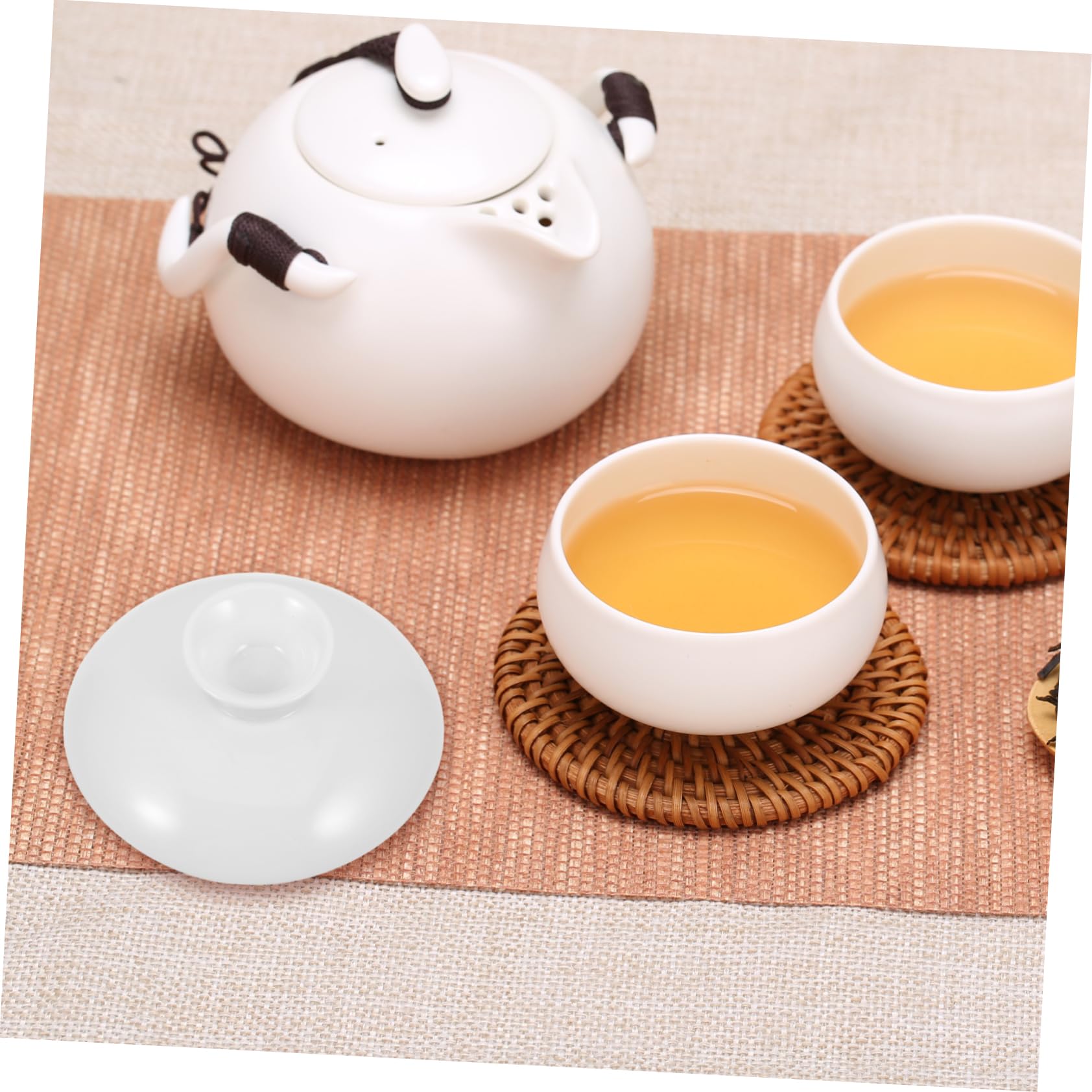 LABRIMP Tapa de taza de té de cerámica tapa jarra agua tapa de repuesto de tetera de cerámica tapa de repuesto para tetera tapa de repuesto para taza de té universal pequeña cubierta