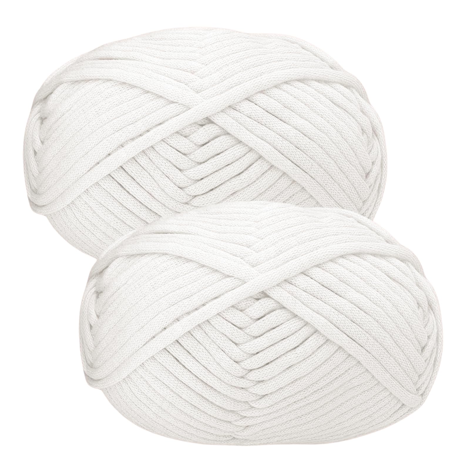 Renyiz Chunky Yarn for Crochet 2x50g Soft Thick Wool for Beginners and Amigurumi Projects Easy Crochet Starter Kit White Yarn