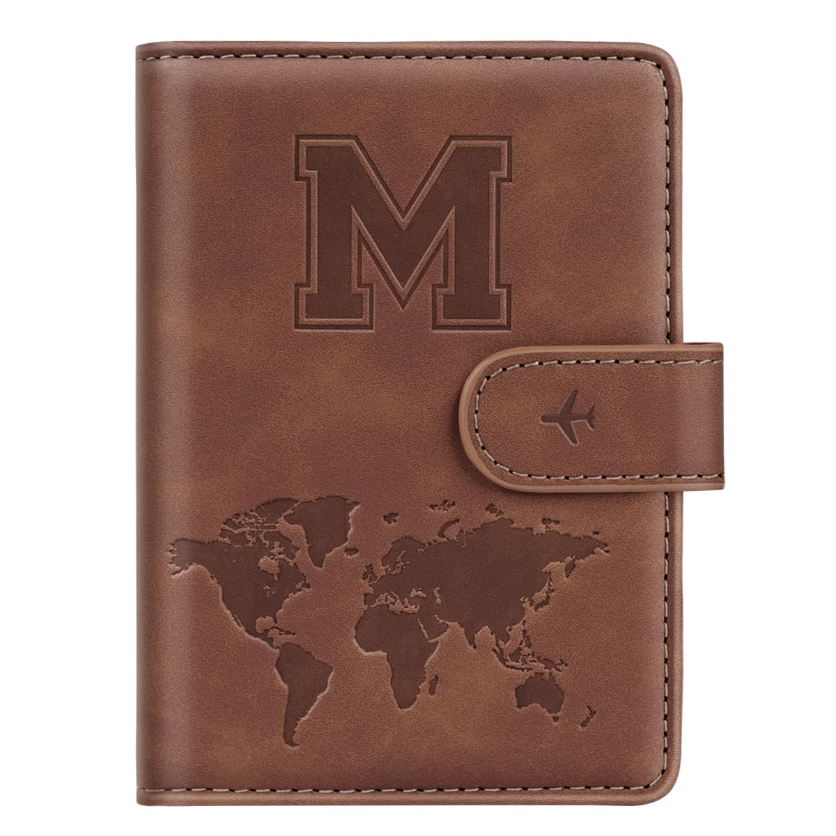 Passport Holder Wallet Cover Personalized Letter A-Z Travel Wallet RFID Blocking Passport Cover Wallet Case for Travel Passport Book Holders for Women