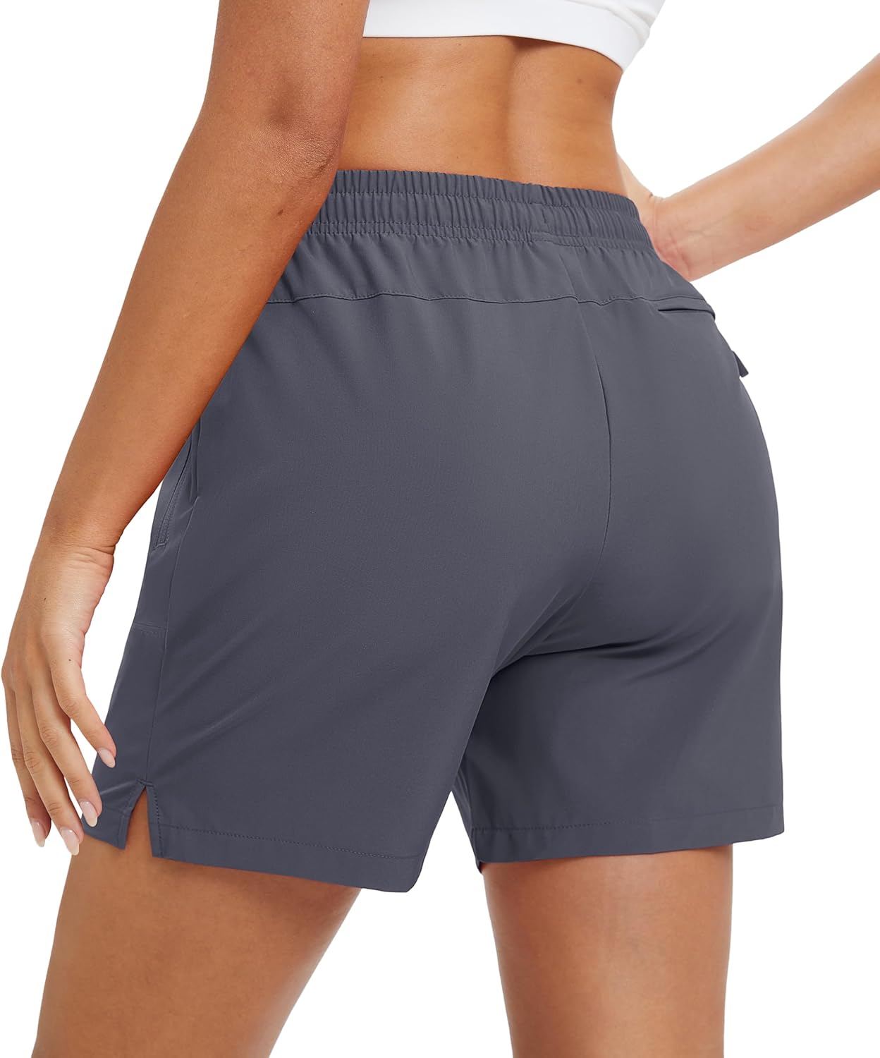 MAGCOMSEN Women's 5" Hiking Shorts UPF 50+ Quick Dry Lightweight Athletic Running Golf Summer Casual Shorts with Pockets - Image 3