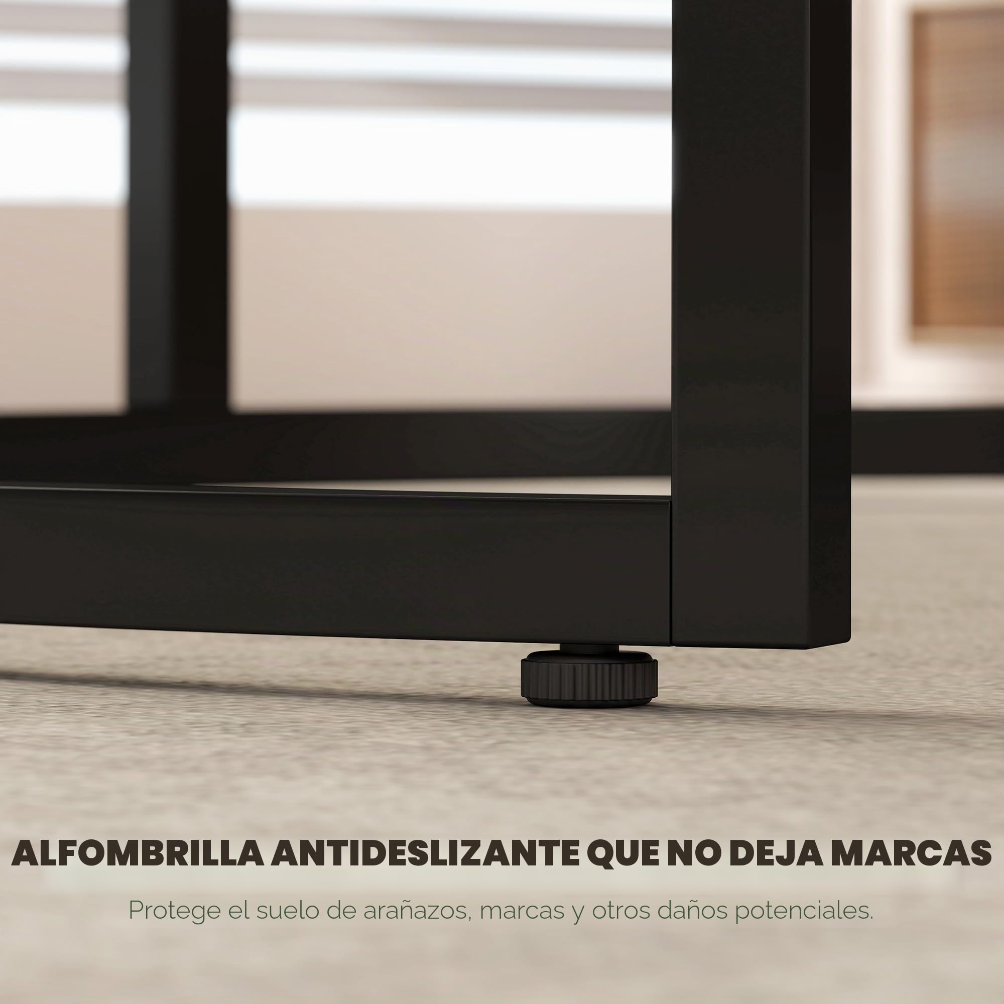 HOMCOM Juego de 2 mesas de centro nido, mesa de centro redonda, apilable, diseño industrial, mesa de centro, patas de metal, negro | Diseño industrial, patas de metal