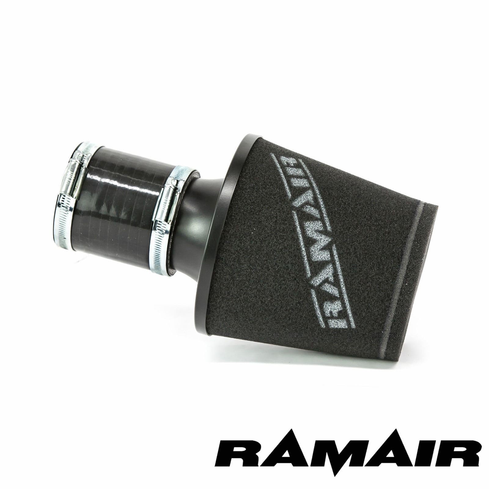 Ramair czarny średni aluminiowy indukcyjny filtr powietrza 100 mm szyjka i sprzęgło