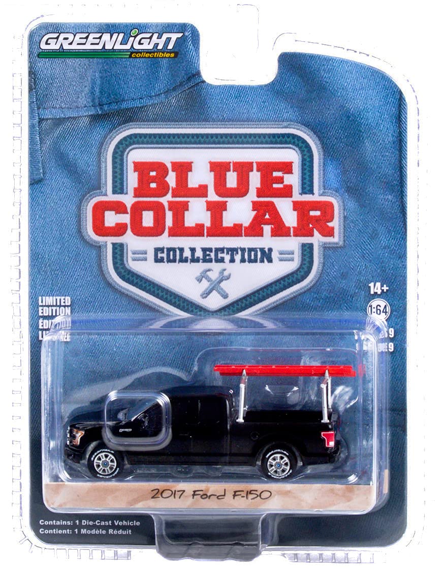 Amazon | 2017 Pickup Truck with Ladder Rack Black Blue Collar