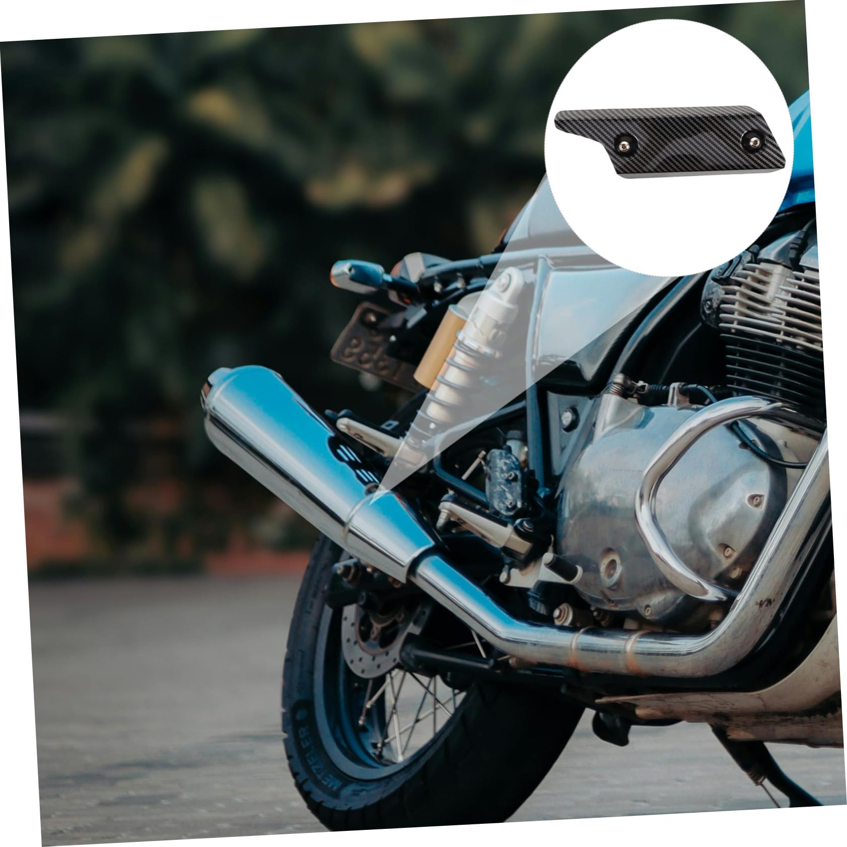 Cubierta Protectora Térmica para Motocicleta Escudo Térmico de Acero Inoxidable, Aislamiento Confiable y Fácil Instalación para Protección del Escape