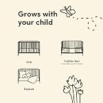 Storkcraft Sicily Convertible Crib with Toddler Guardrail (Hazelnut) – GREENGUARD Gold Certified, Toddler Bed Conversion Kit Included, 100% Solid Wood, Fits Standard Crib Mattress