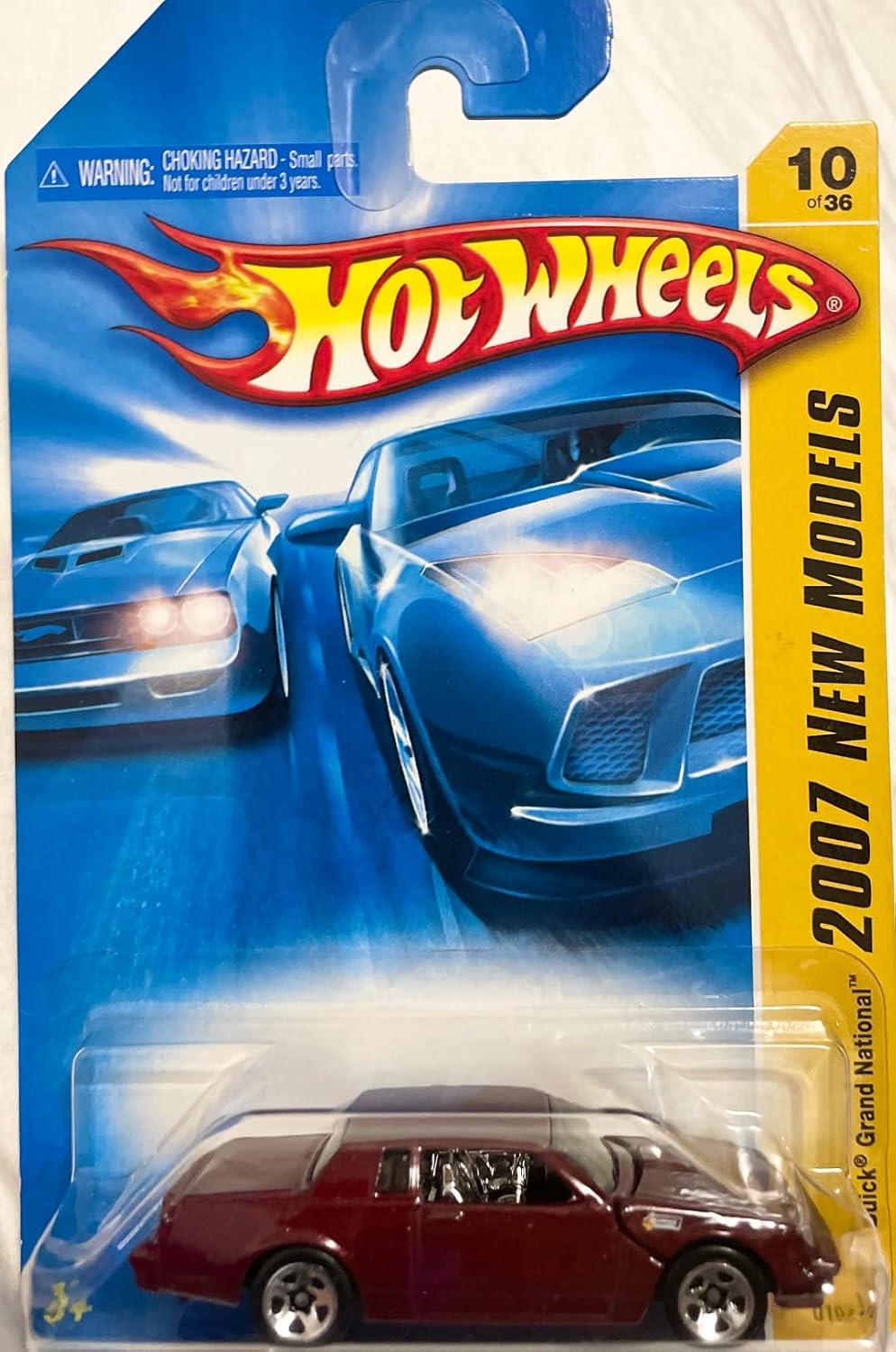 Hot Wheels 2007 New Models -#10 Buick Grand National Burgundy 5 Spoke Wheels #2007-10 Mattel 1:64 Scale Collectible Die Cast Car