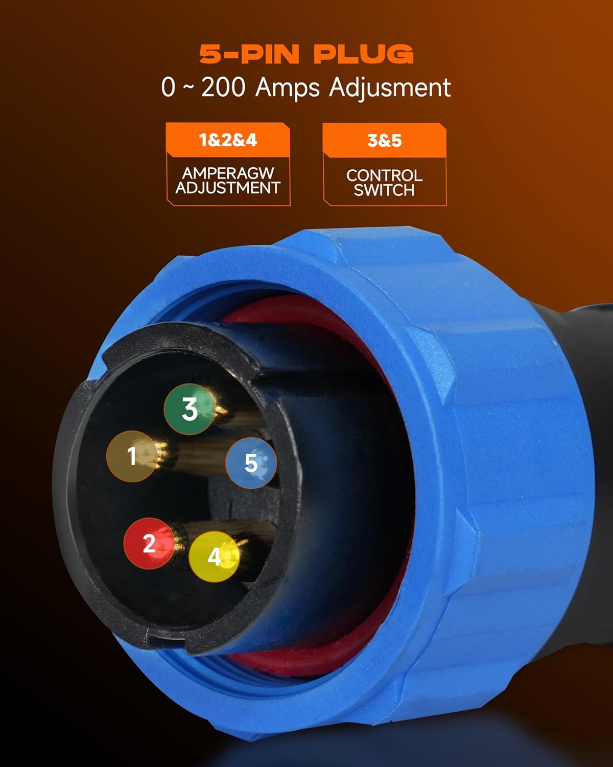RUBIK TIG Welding Foot Pedal, Remote Amp Control, 10 Feet Cable, Compatible with 5-Pin Torch Control Machines for Rubik ACDC 200