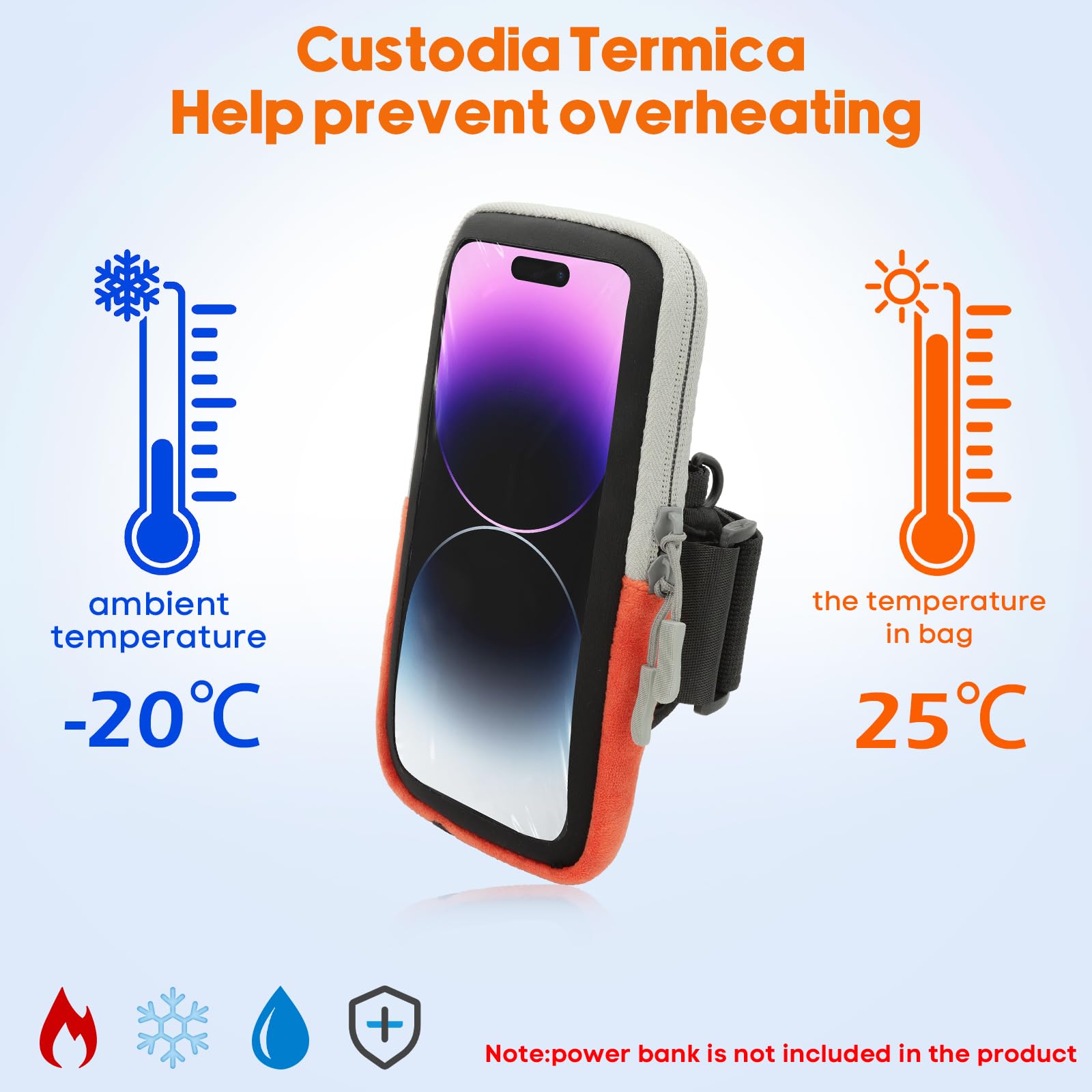 Smartphone Thermische Camera voor iOS-Android met Zichtbaar Licht Camera 256 x 192 IR Resolutie 1000mAh Batterij - K&F Concept
