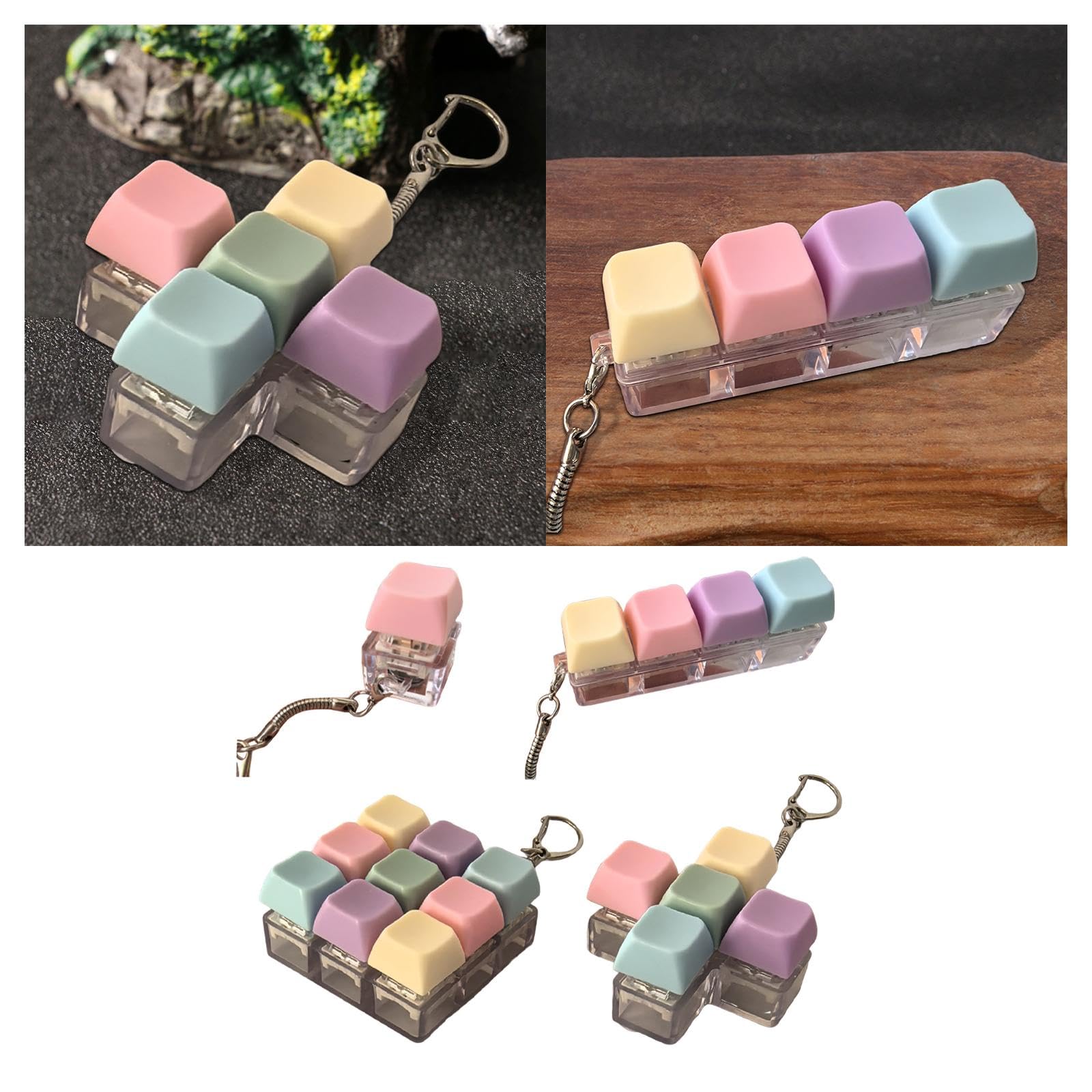 CALANDIS™ Keyboard Fidget Keychain Sensory Toy Relaxing Toy for Gifts Adults Kids Teens 1 Key | Toys & Hobbies | Educational | Other Educational Toys - Image 3 thumbnail