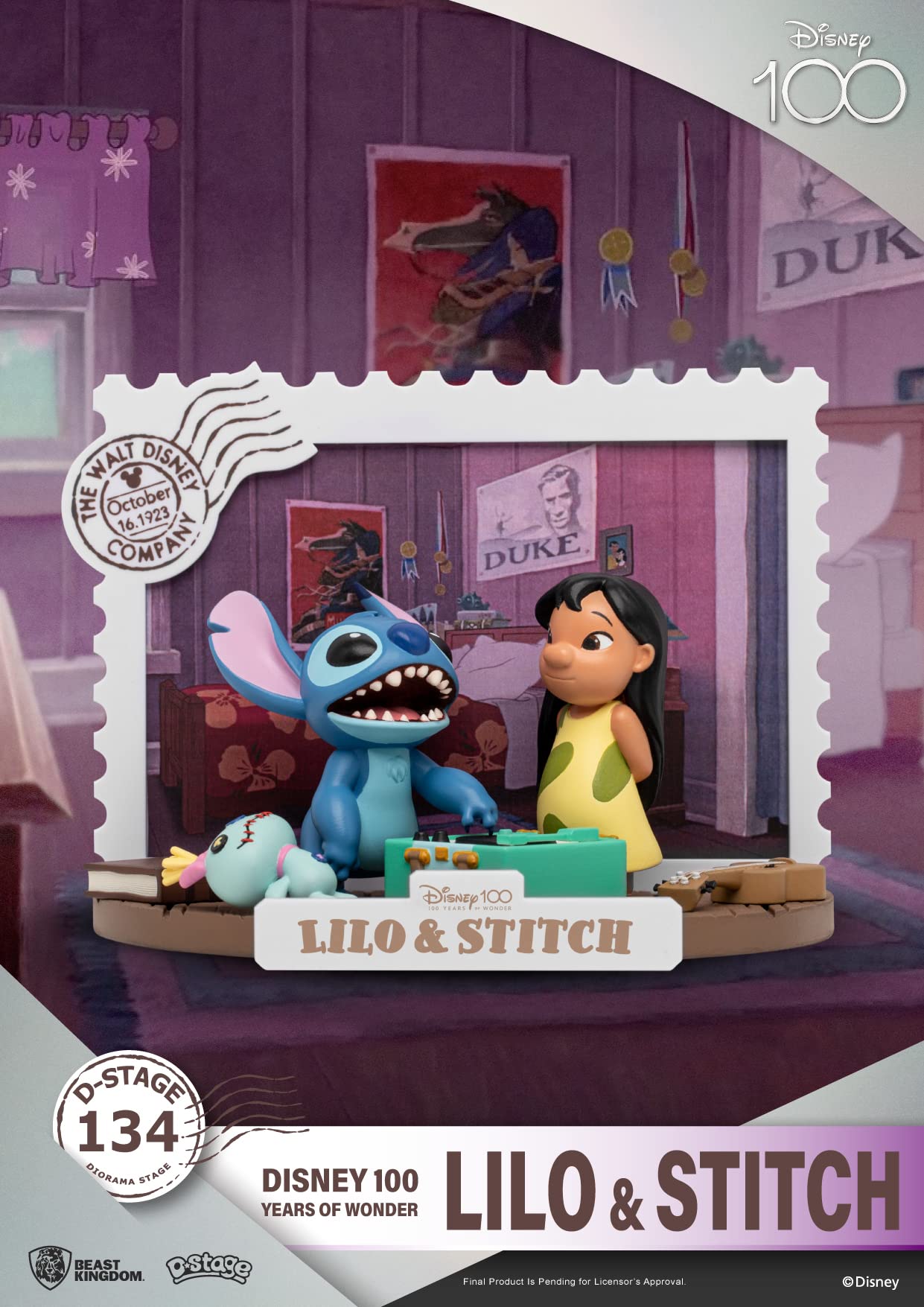 92437 - disney:100th anniversary d-stage - lilo & stitch - lilo e stitch statua 12cm
