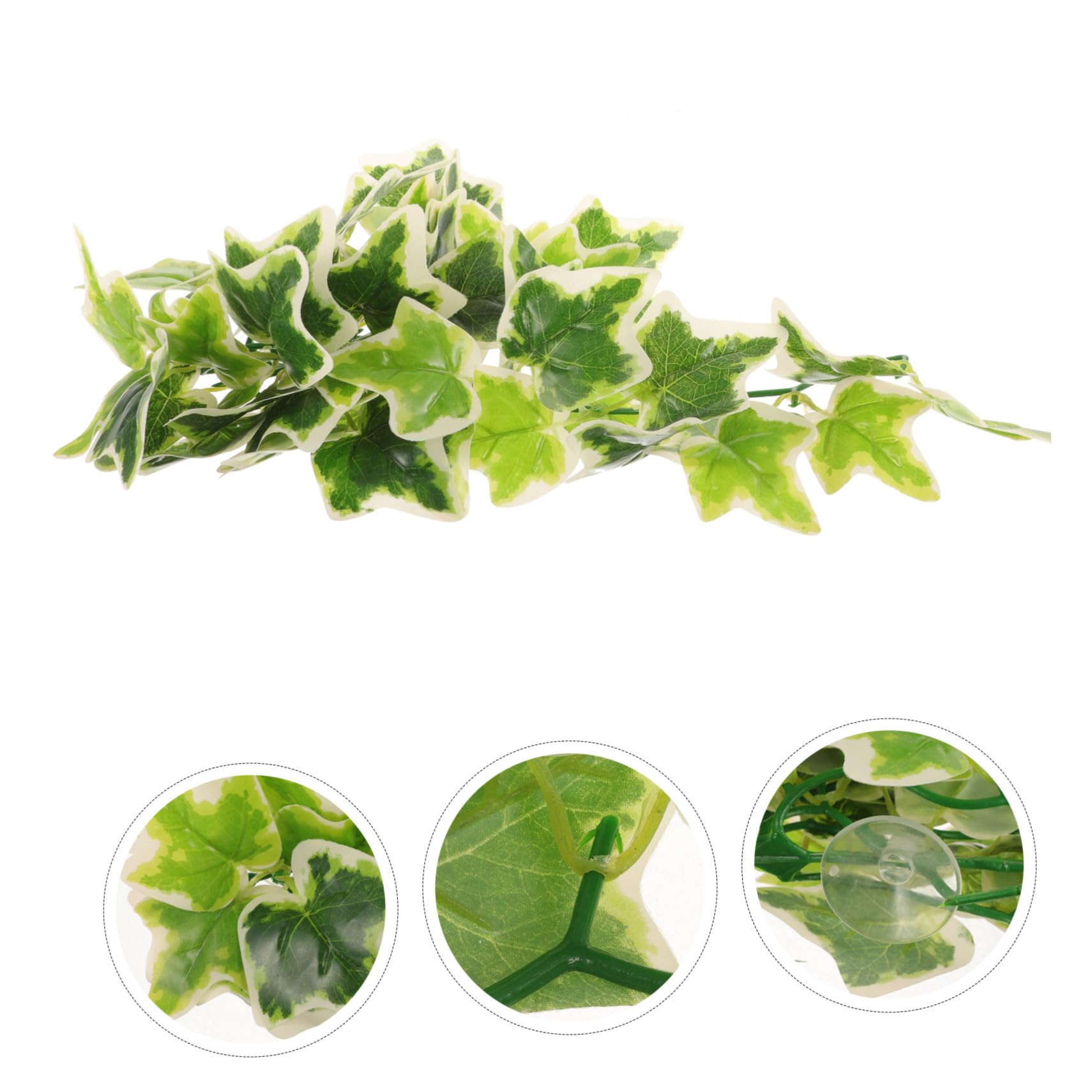 Abaodam 5 Pezzi rattan artificiale impostore decorazione vegetale di simulazione pianta di serpente terrario piante verdi simulate dell'acquario acquario piante acquatiche finte plastica